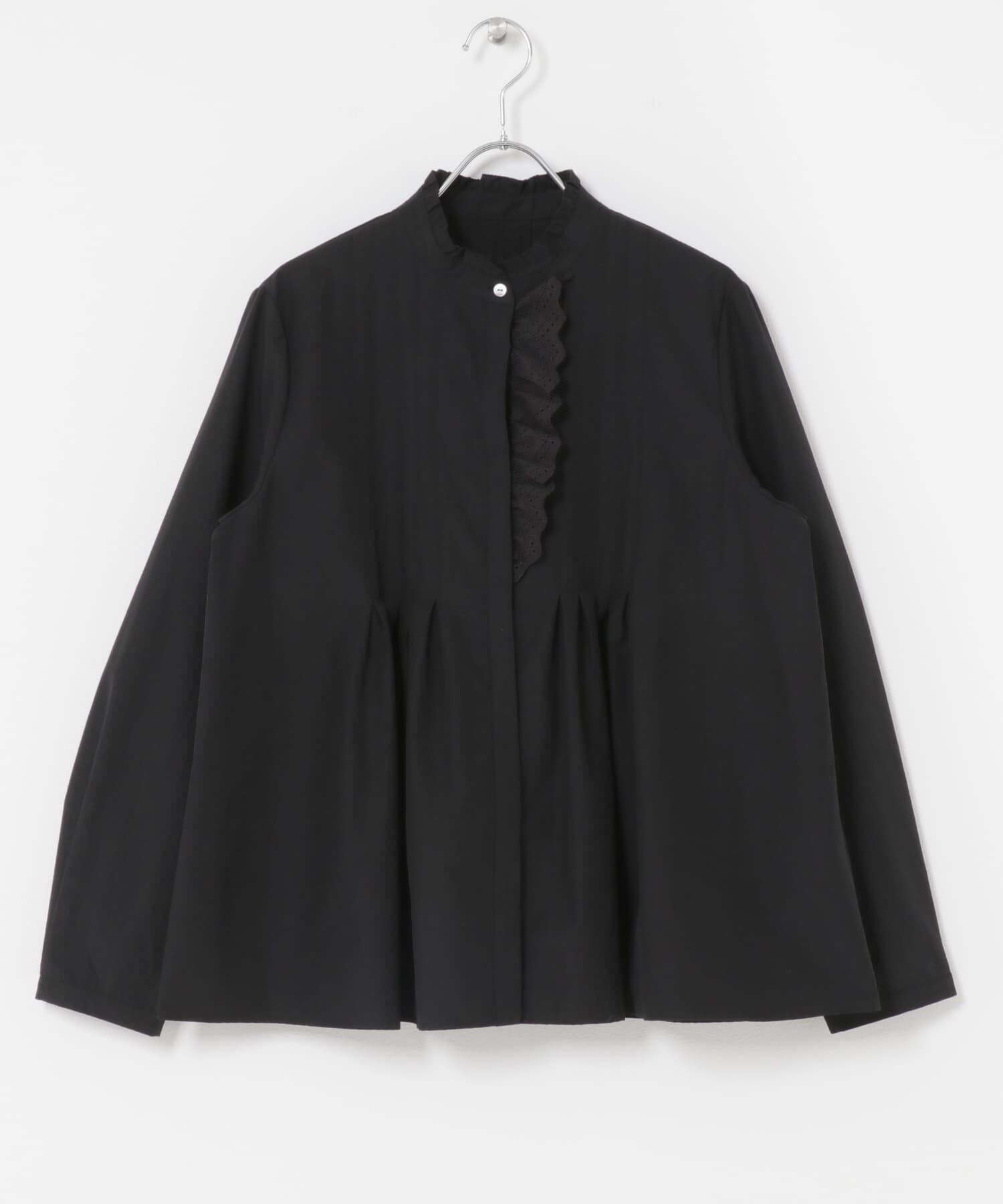 URBAN RESEARCH ROSSO「フリルネックレースデザインシャツブラウス」|シャツ・ブラウス|