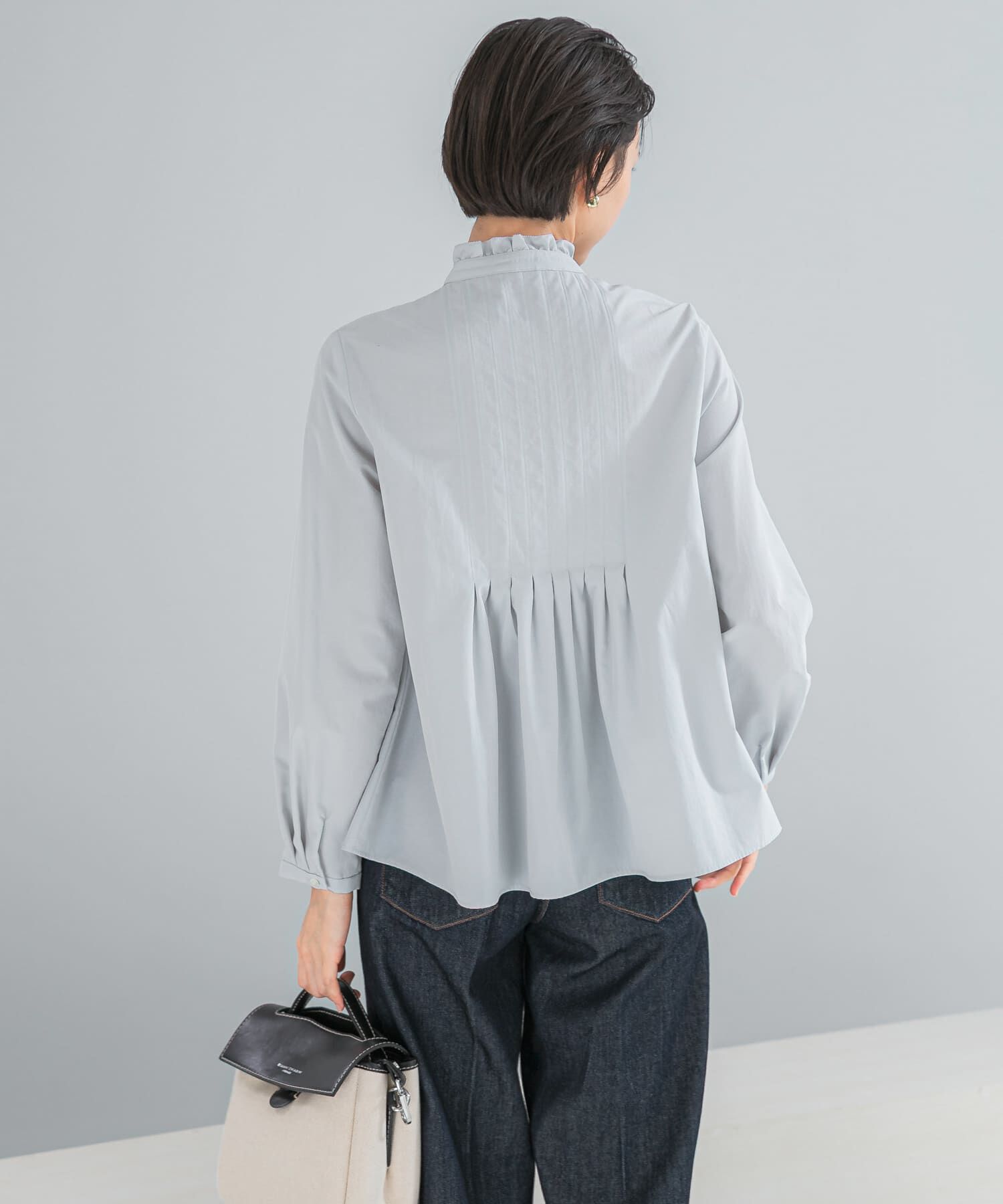 URBAN RESEARCH ROSSO「フリルネックレースデザインシャツブラウス」|シャツ・ブラウス|