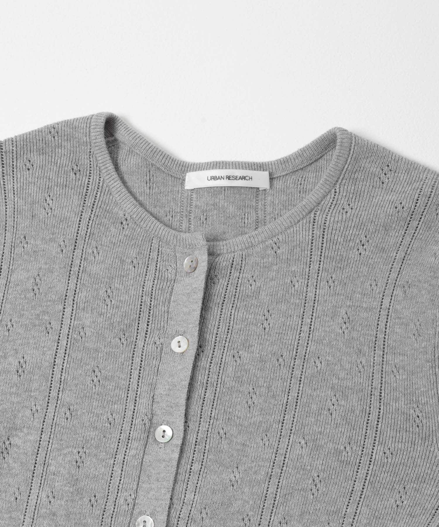 URBAN RESEARCH「パターンメッシュヘンリーネックニット」|ニット・セーター|