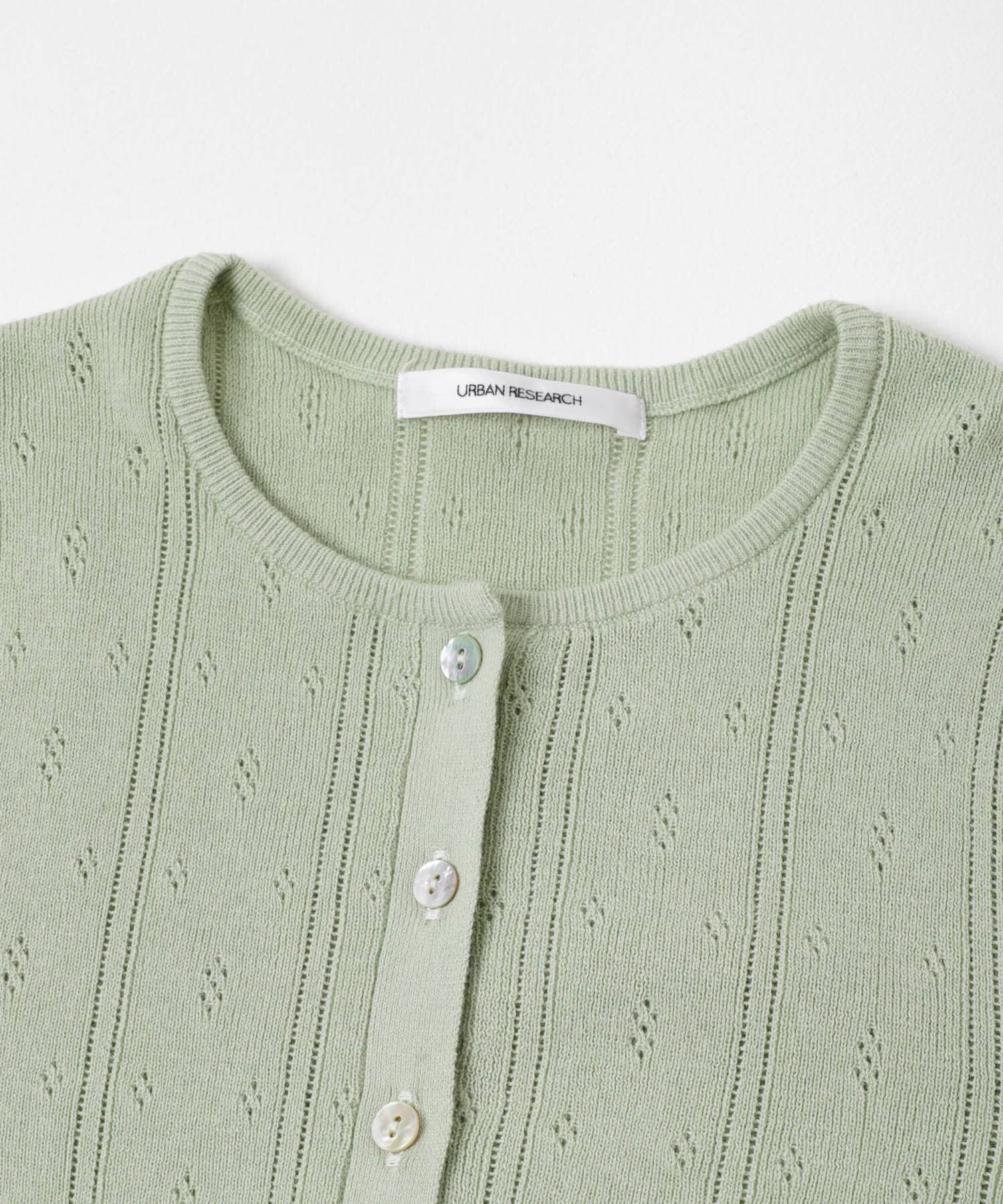 URBAN RESEARCH「パターンメッシュヘンリーネックニット」|ニット・セーター|