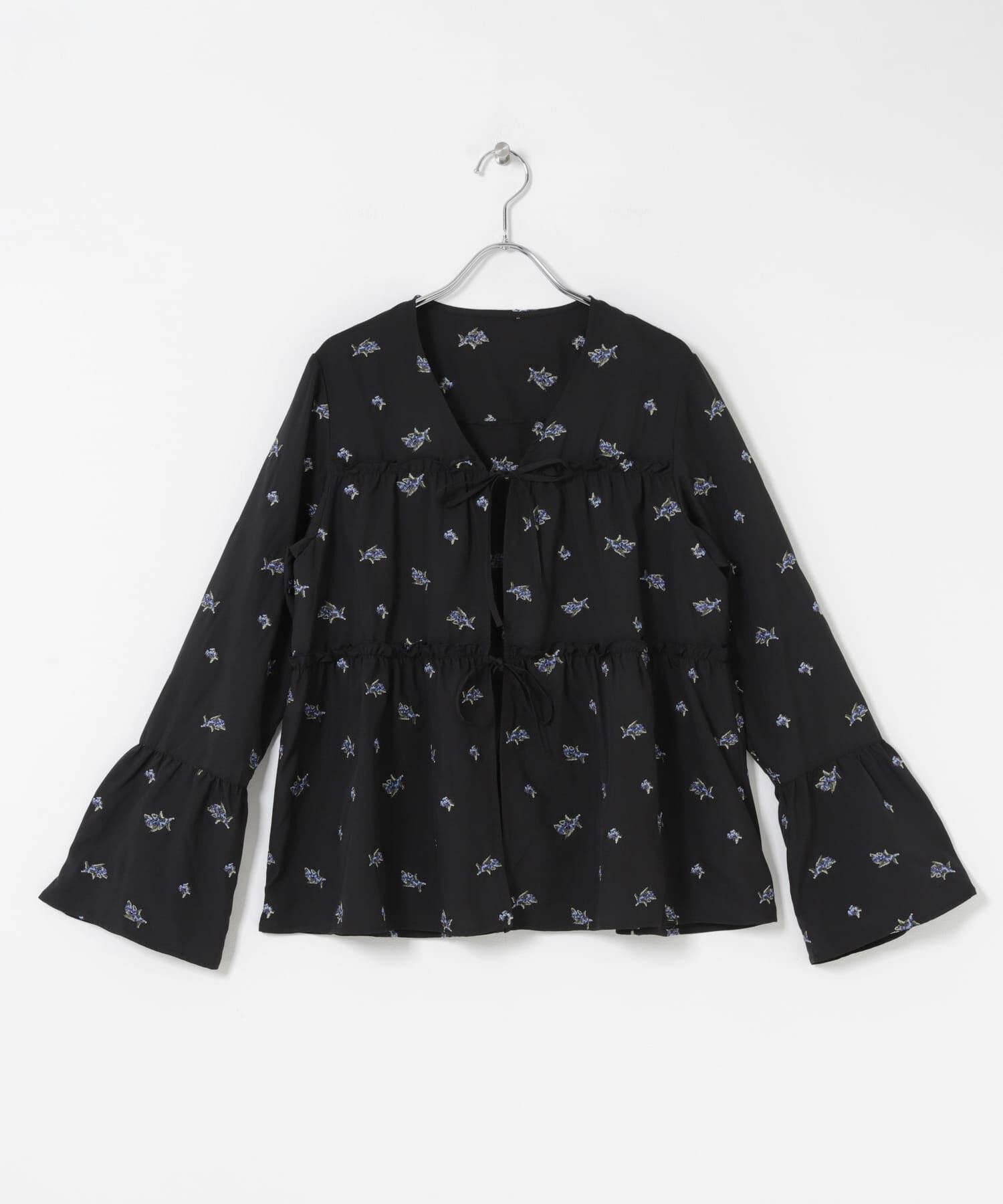 URBAN RESEARCH ROSSO「フラワー刺繍ギャザーブラウス」|シャツ・ブラウス|