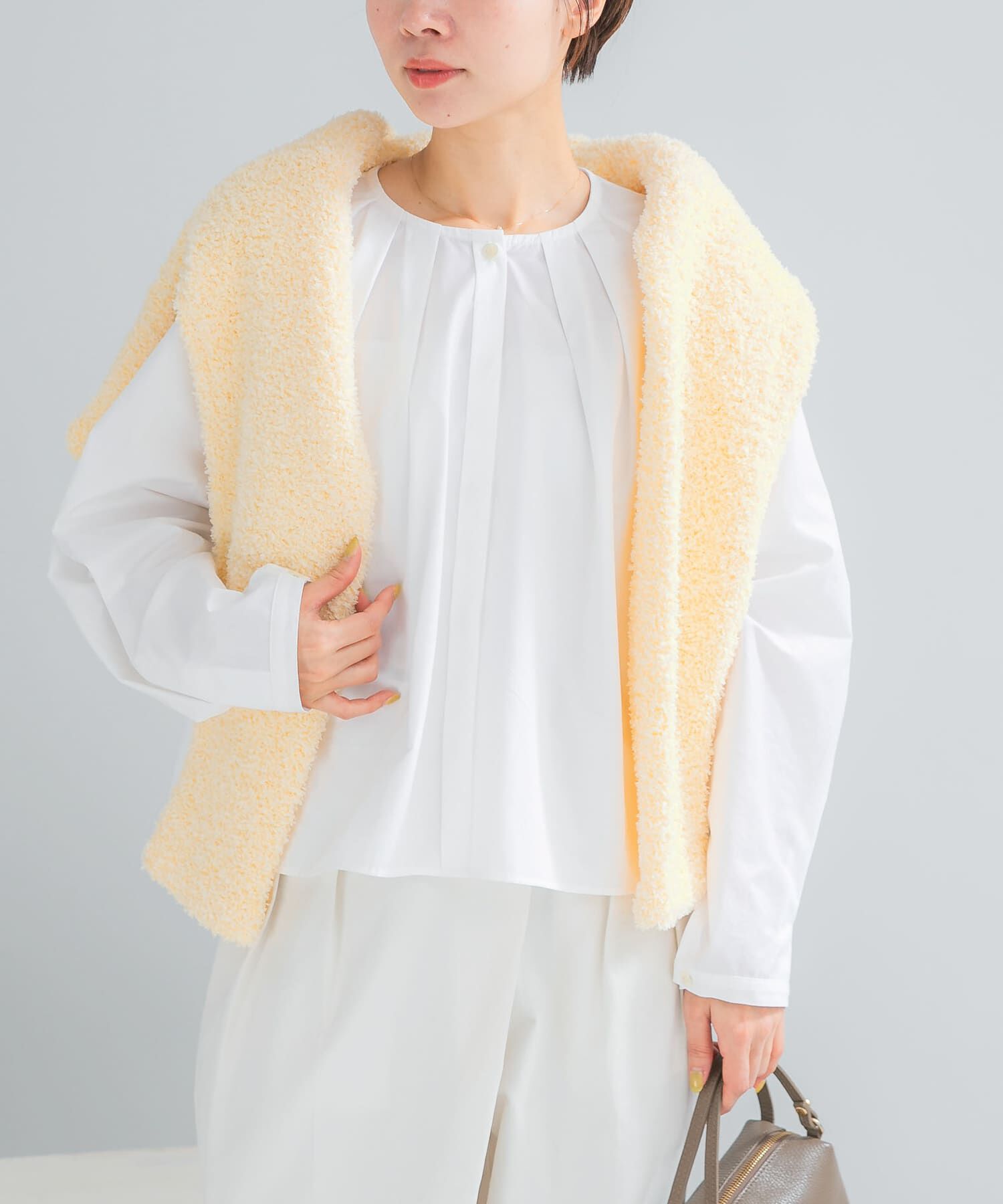 URBAN RESEARCH ROSSO「タックボリュームショートシャツブラウス」|シャツ・ブラウス|