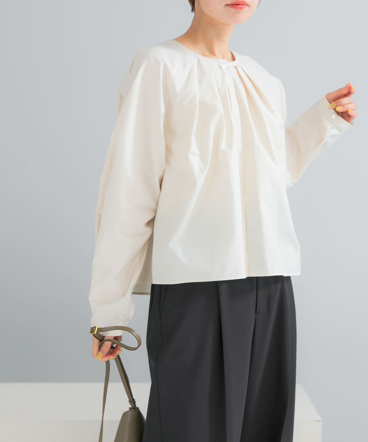 URBAN RESEARCH ROSSO「タックボリュームショートシャツブラウス」|シャツ・ブラウス|イエロー系その他