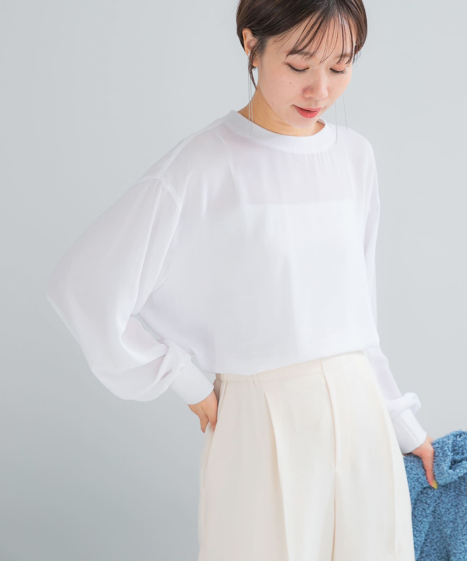 URBAN RESEARCH ROSSO「リブドッキングセミシアープルオーバー」|Tシャツ・カットソー|