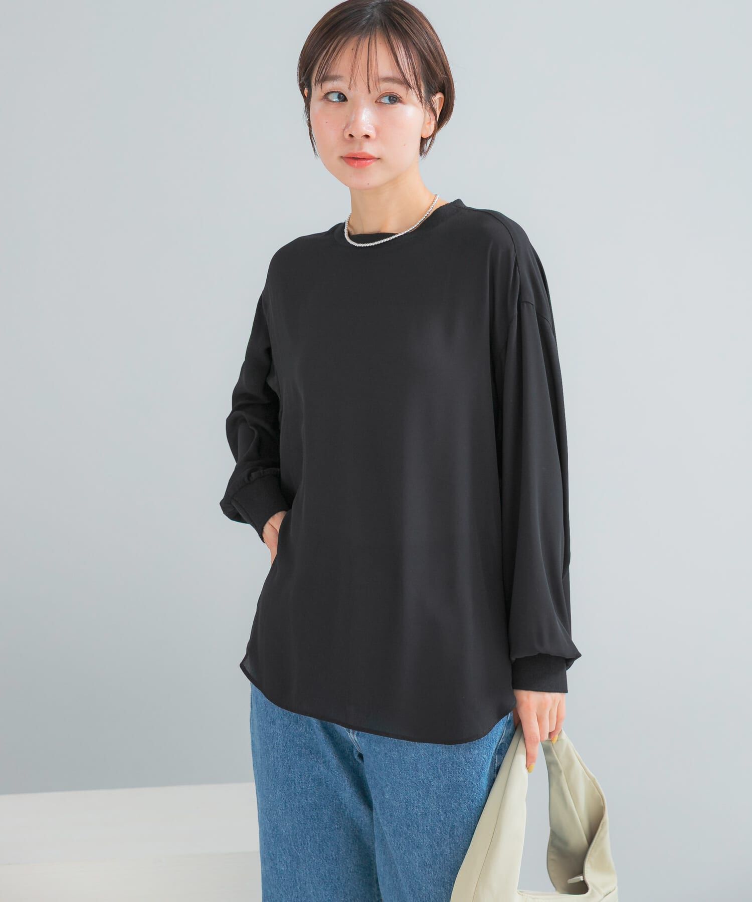 URBAN RESEARCH ROSSO「リブドッキングセミシアープルオーバー」|Tシャツ・カットソー|