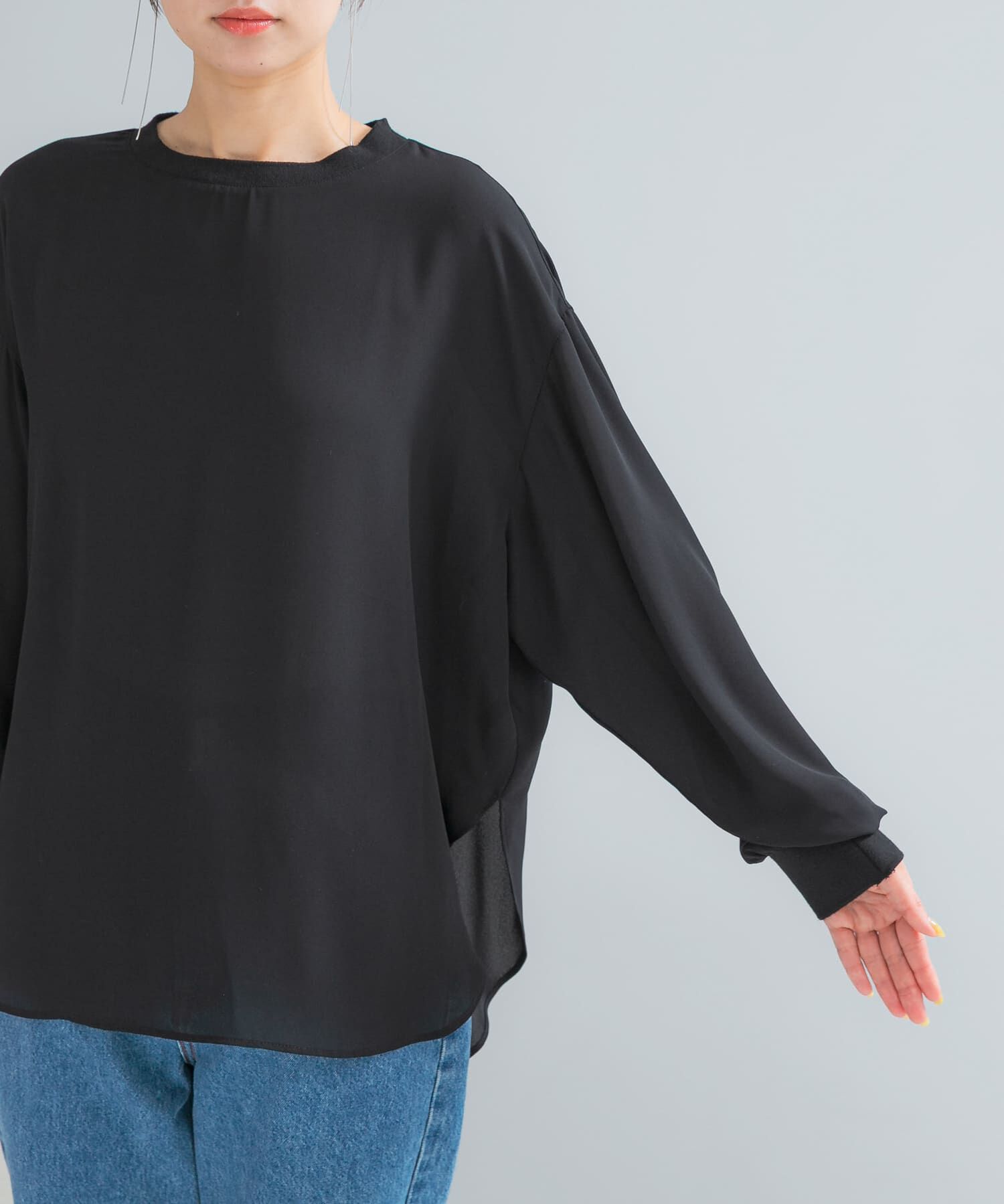 URBAN RESEARCH ROSSO「リブドッキングセミシアープルオーバー」|Tシャツ・カットソー|