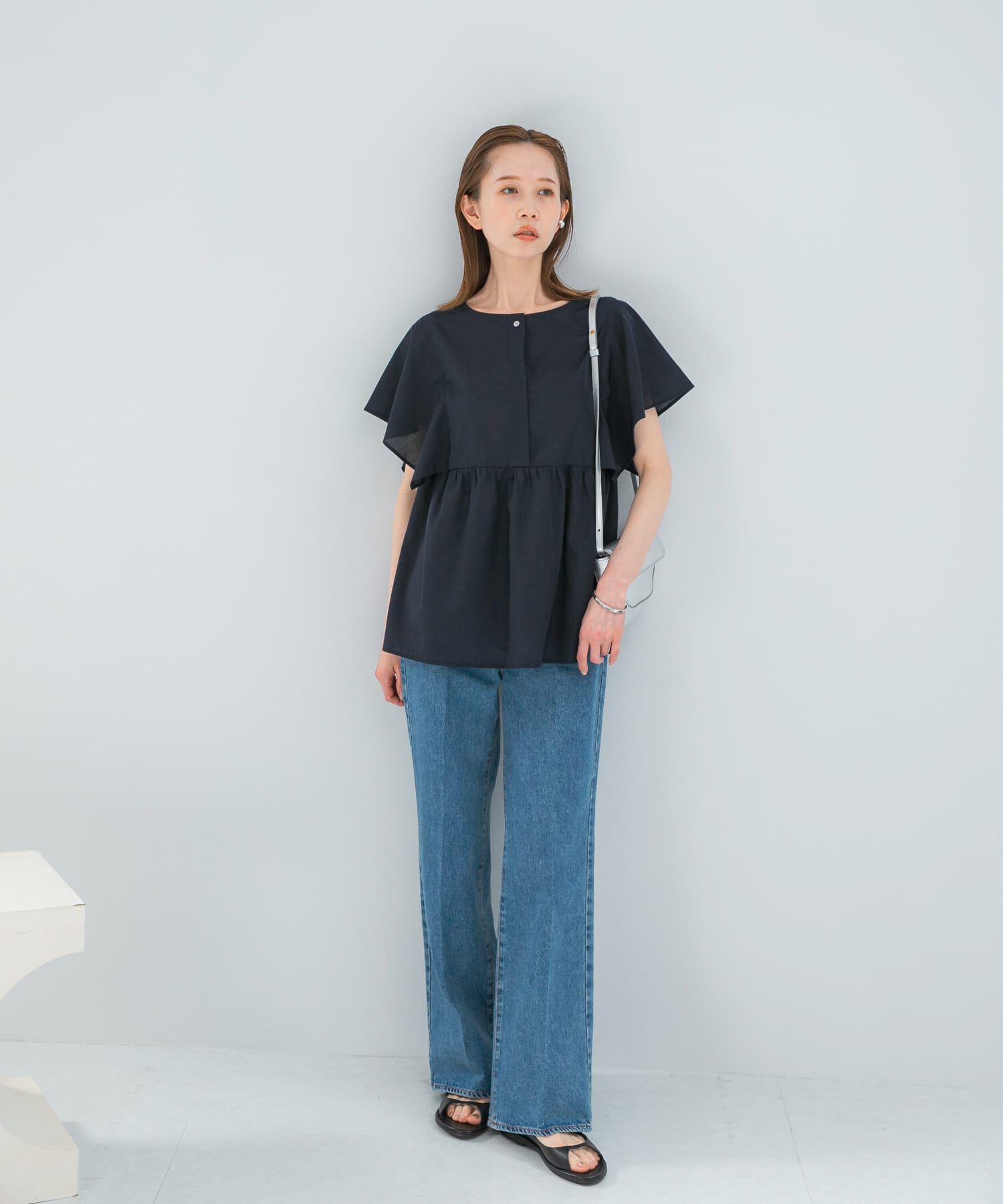 URBAN RESEARCH ROSSO「『WEB限定』『UR TECH Smart Linen Touch』フレアスリーブブラウス」|シャツ・ブラウス|