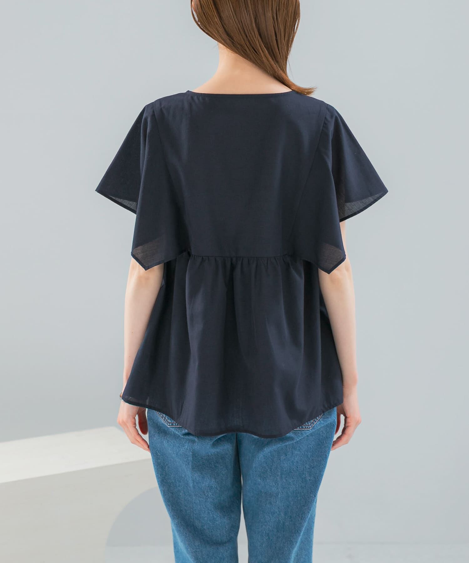 URBAN RESEARCH ROSSO「『WEB限定』『UR TECH Smart Linen Touch』フレアスリーブブラウス」|シャツ・ブラウス|