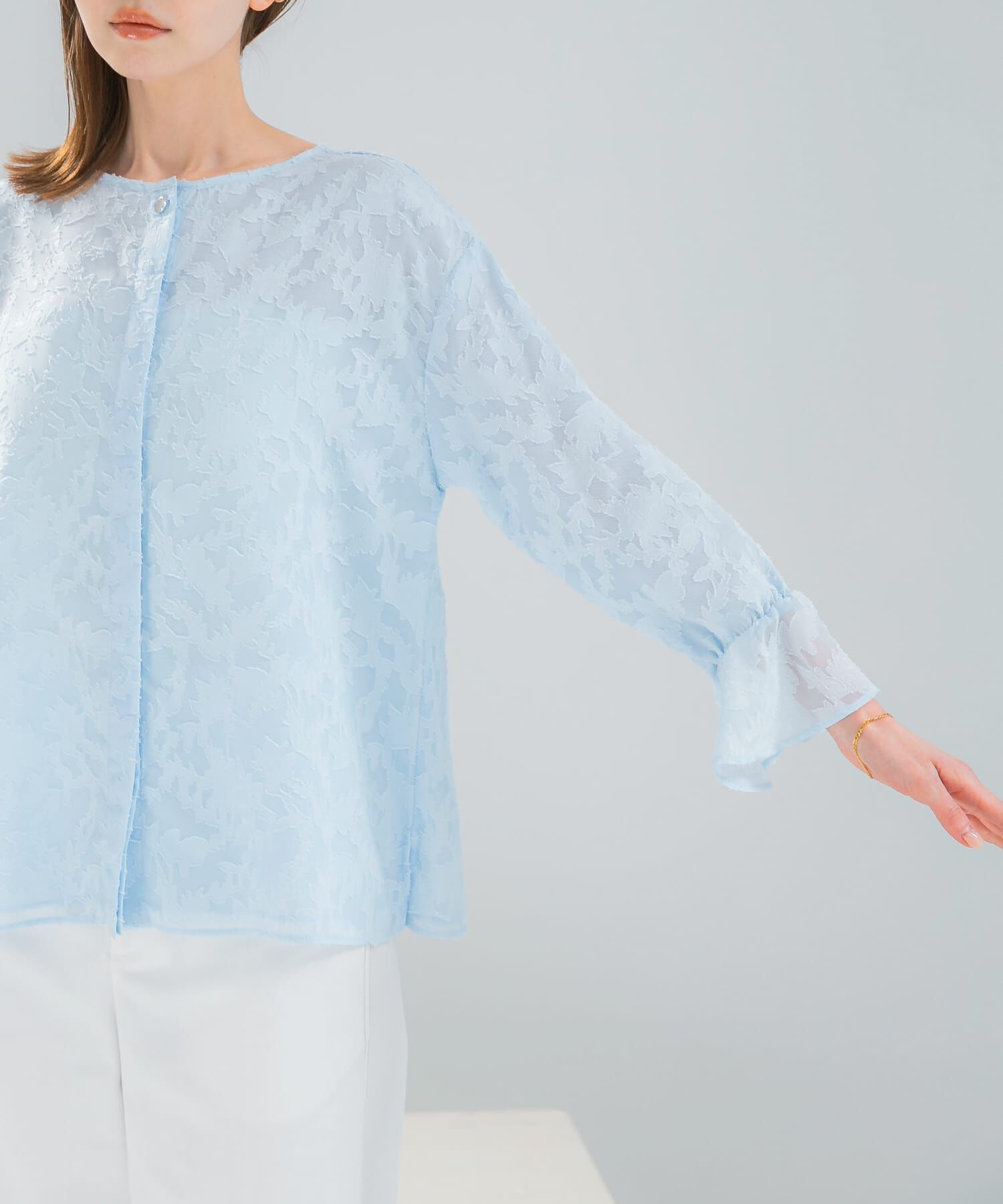 URBAN RESEARCH ROSSO「『WEB限定』ジャガードブラウス」|シャツ・ブラウス|