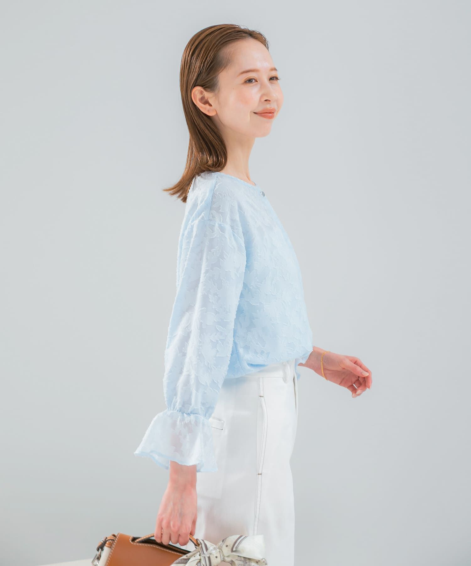 URBAN RESEARCH ROSSO「『WEB限定』ジャガードブラウス」|シャツ・ブラウス|