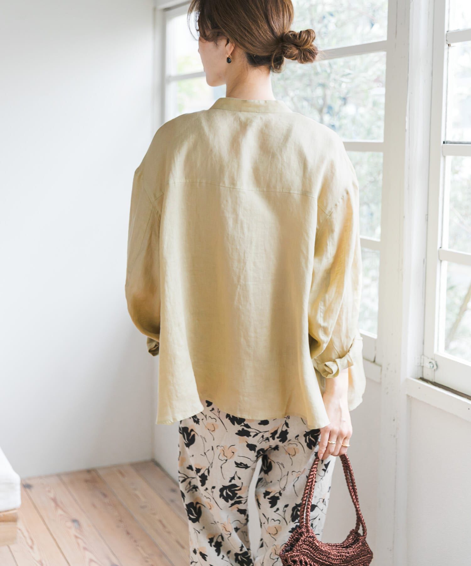 URBAN RESEARCH DOORS「リネンカーブスリーブブラウス」|シャツ・ブラウス|