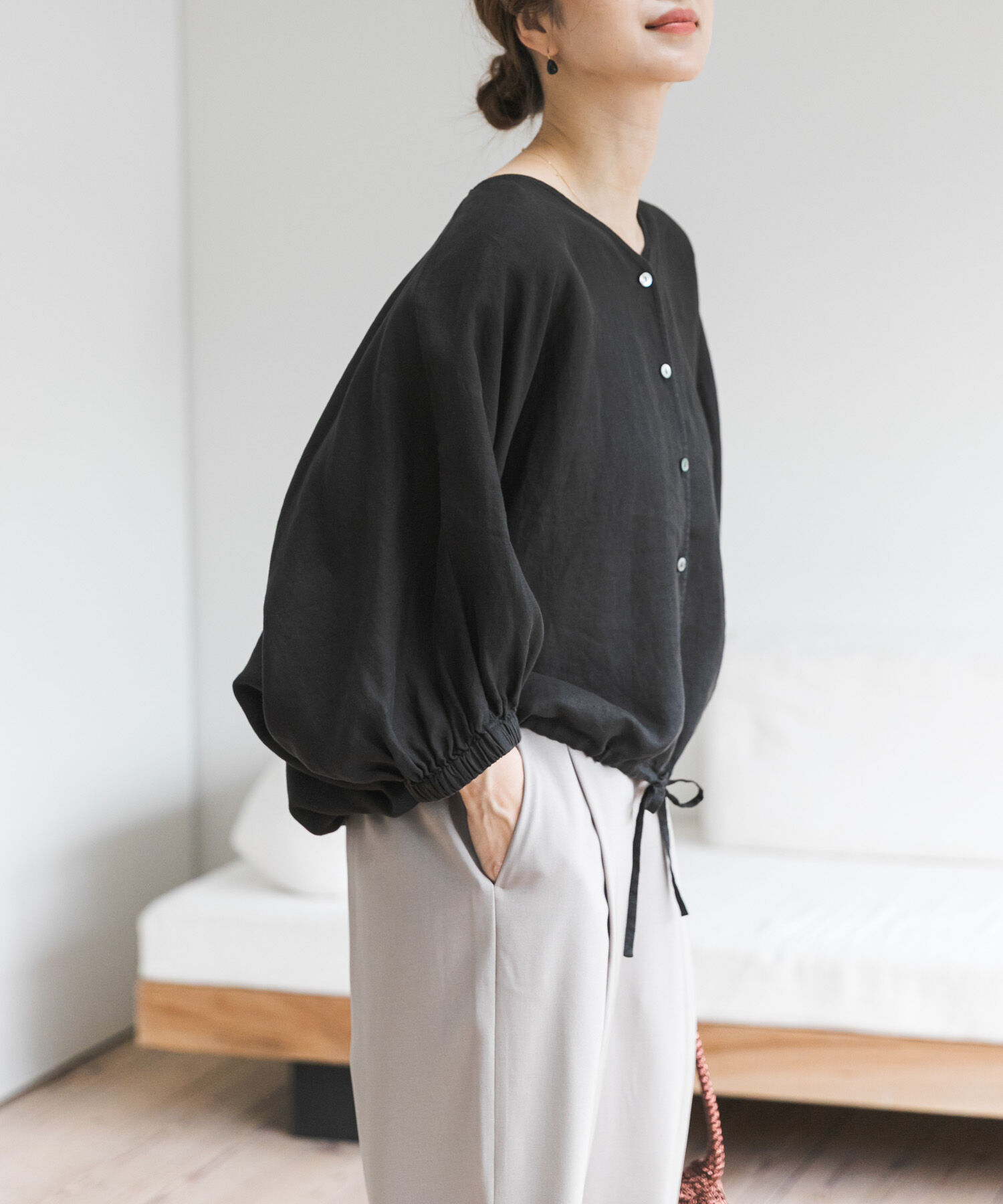 URBAN RESEARCH DOORS「リネンドロストドルマンブラウス」|シャツ・ブラウス|