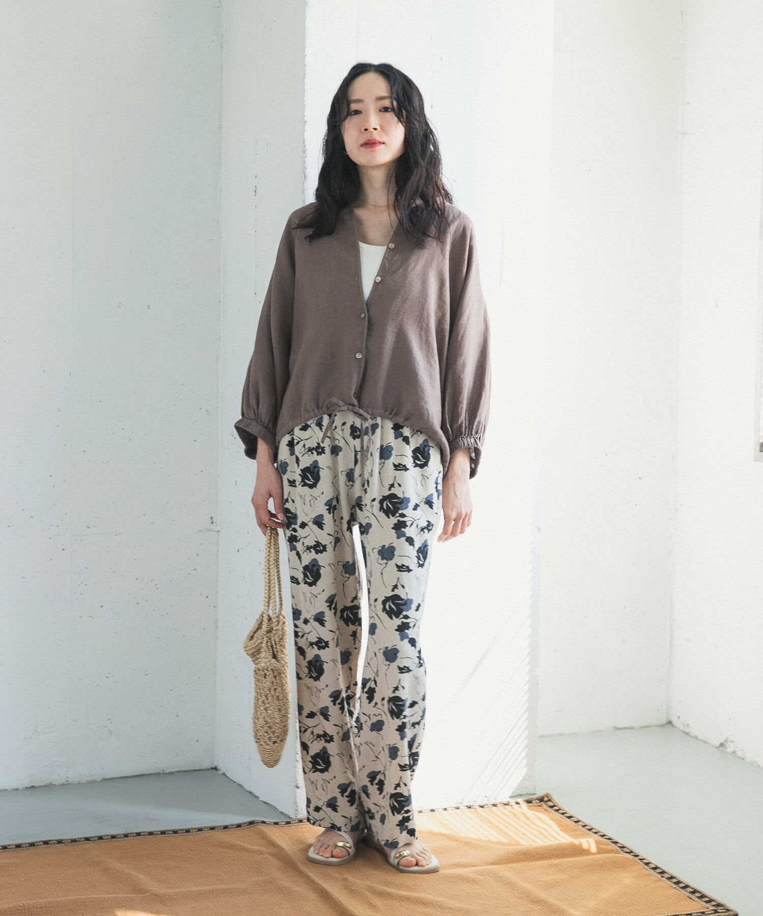 URBAN RESEARCH DOORS「リネンドロストドルマンブラウス」|シャツ・ブラウス|