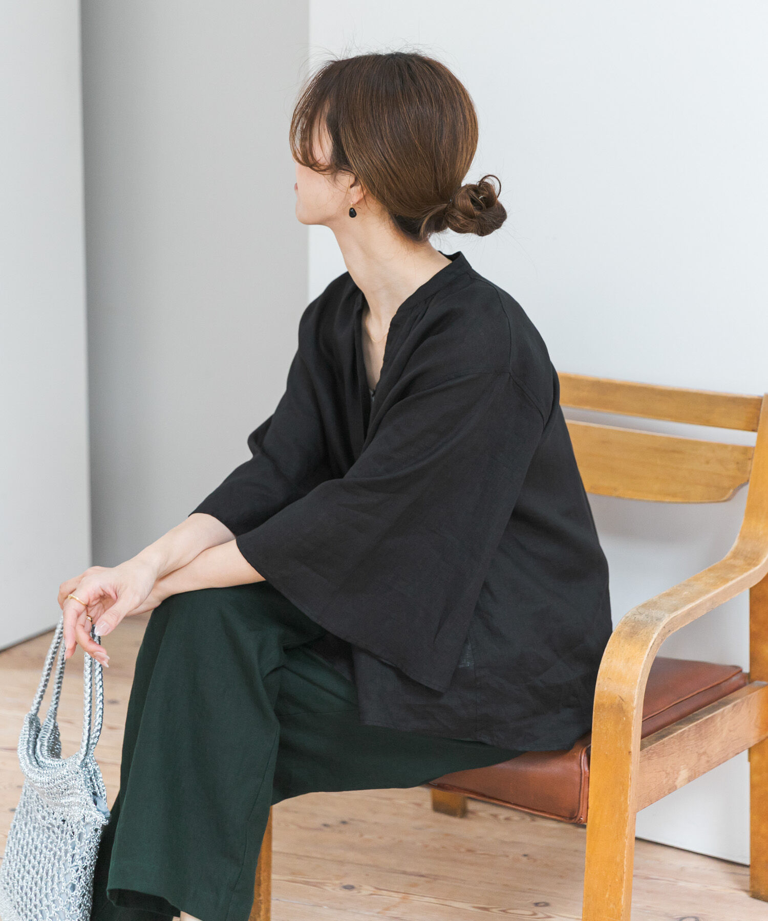 URBAN RESEARCH DOORS「リネンフレアスリーブブラウス」|シャツ・ブラウス|