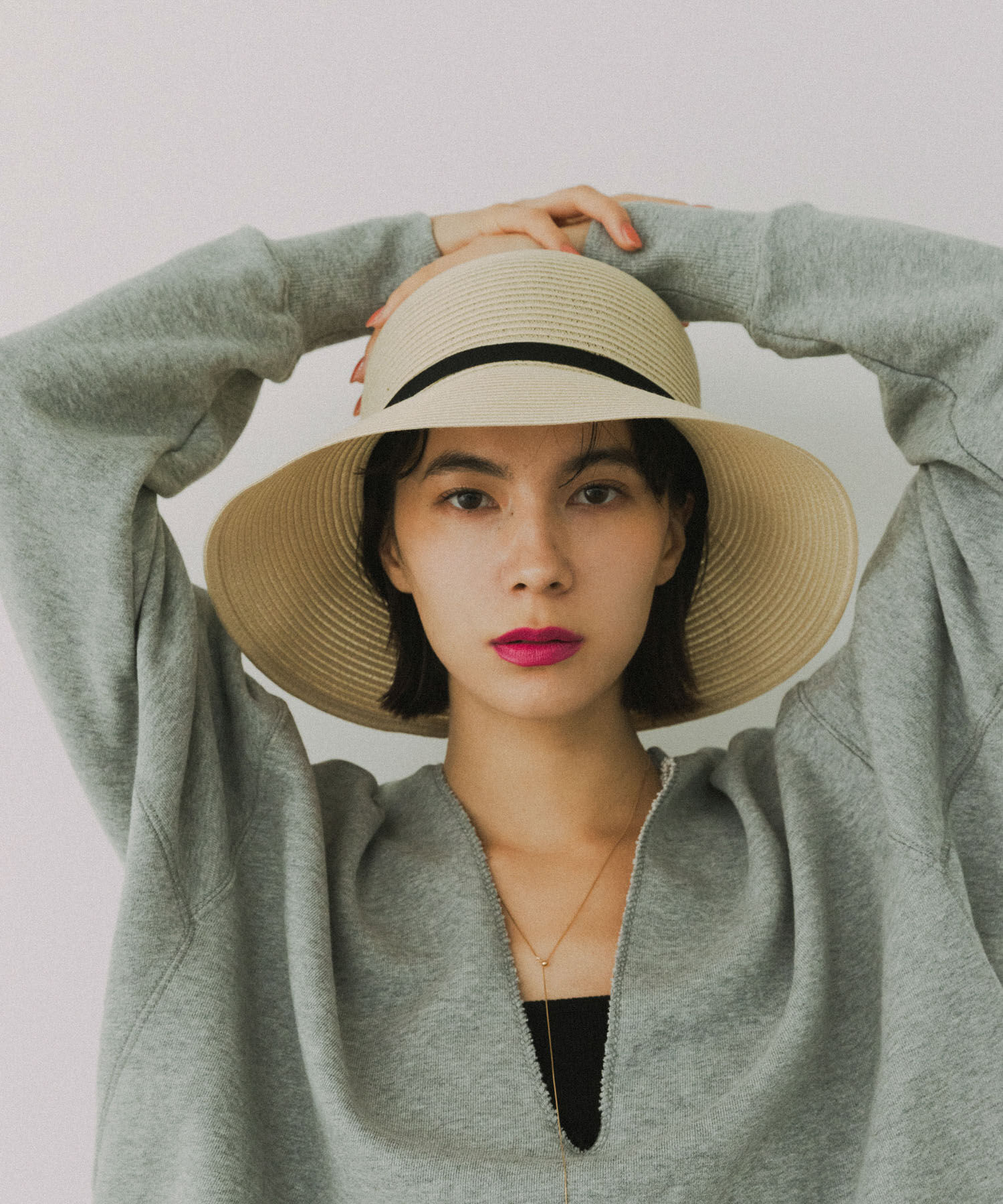 RODE SKO「洗えるたためるリボンハット」|ハット|ナチュラル