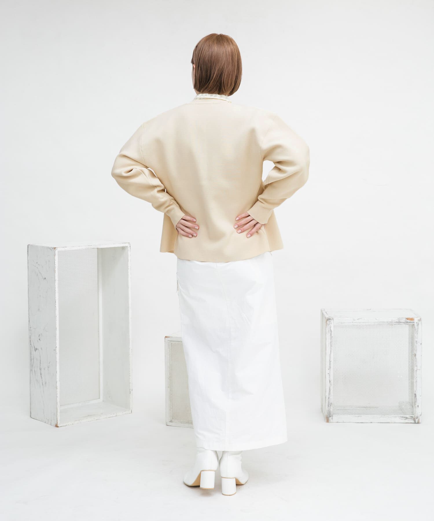  「リングドットボタンニットカーディガン」|カーディガン|