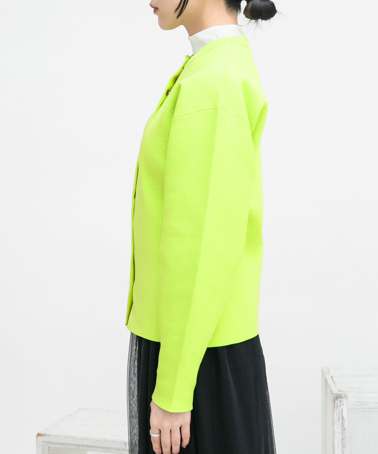  「リングドットボタンニットカーディガン」|カーディガン|