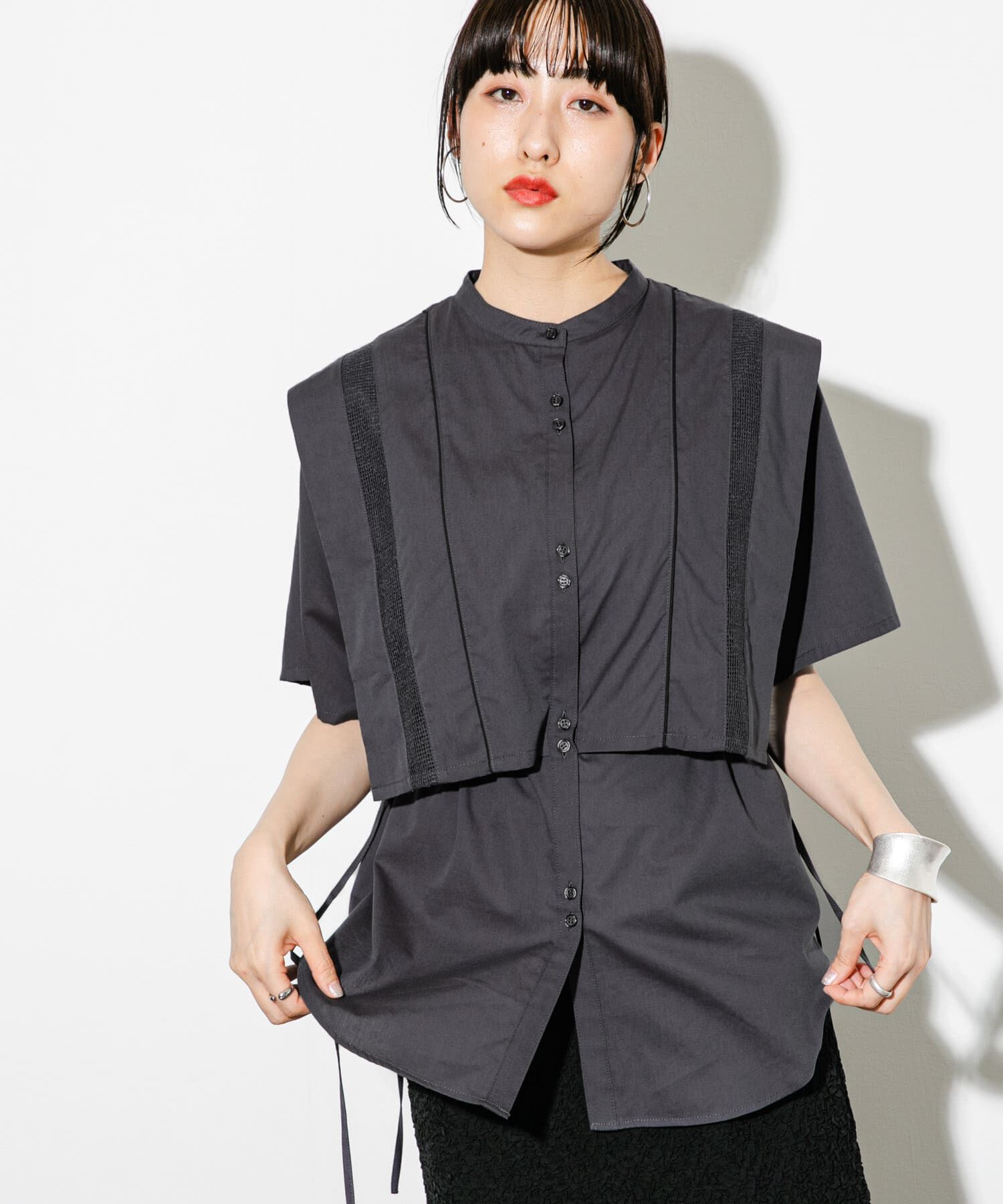  「パイピングレイヤードシャツ」|シャツ・ブラウス|