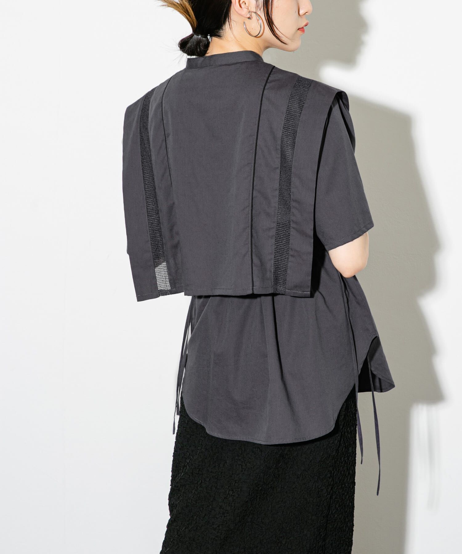  「パイピングレイヤードシャツ」|シャツ・ブラウス|