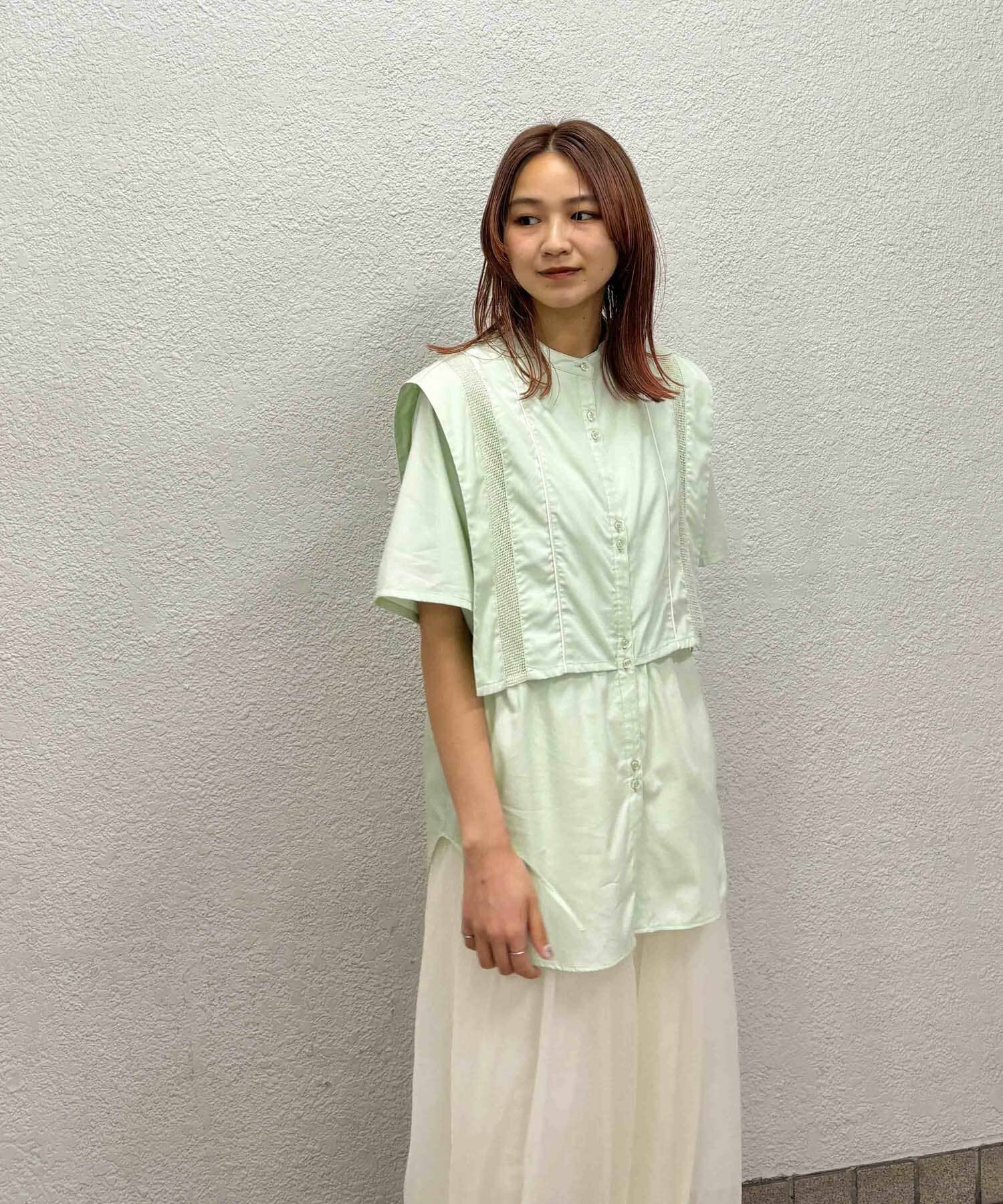  「パイピングレイヤードシャツ」|シャツ・ブラウス|