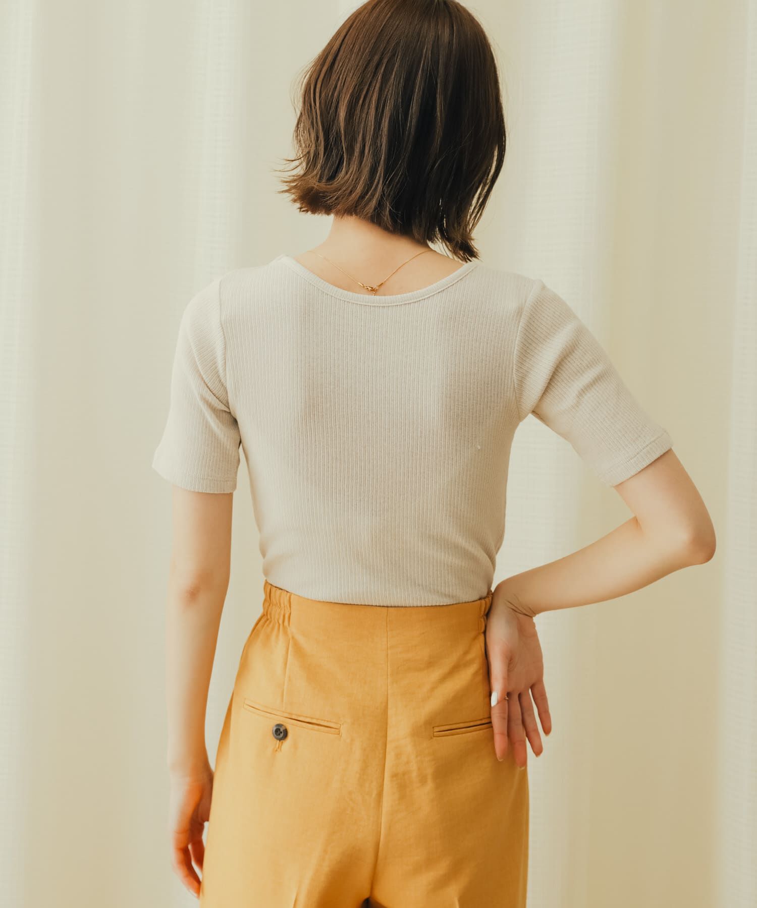 SENSE OF PLACE by URBAN RESEARCH「2WAYメランジリブTシャツ(半袖)」|Tシャツ・カットソー|