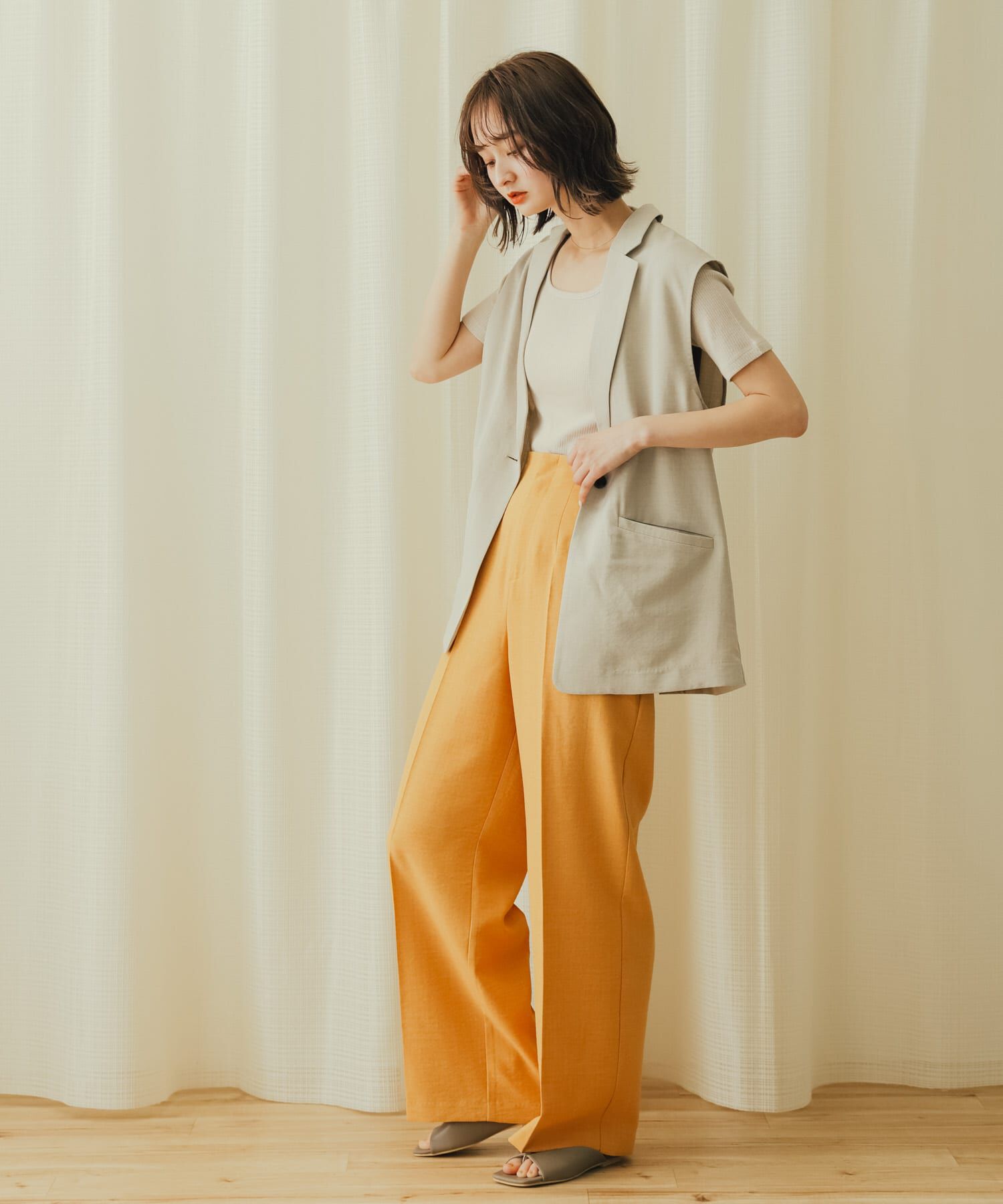 SENSE OF PLACE by URBAN RESEARCH「2WAYメランジリブTシャツ(半袖)」|Tシャツ・カットソー|