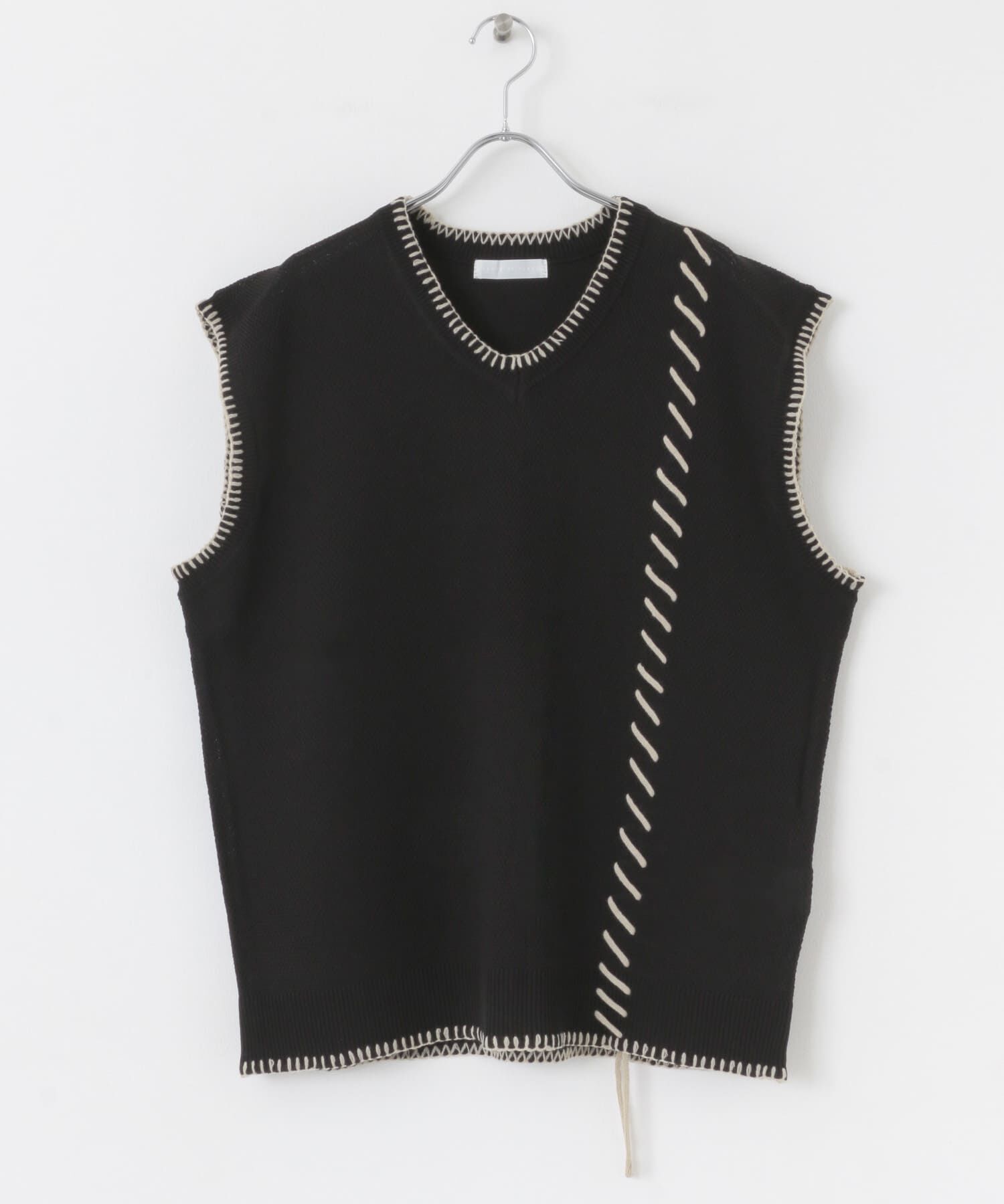 SENSE OF PLACE by URBAN RESEARCH「ブランケットステッチVネックベスト」|ベスト・ジレ|