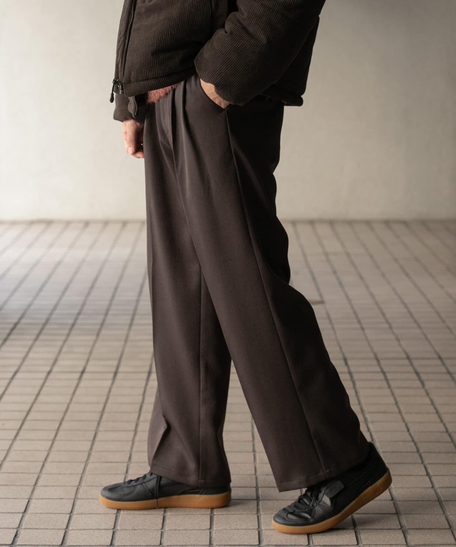 SENSE OF PLACE by URBAN RESEARCH「『セットアップ対応』ウールライクダブルタックワイドパンツ」|その他|