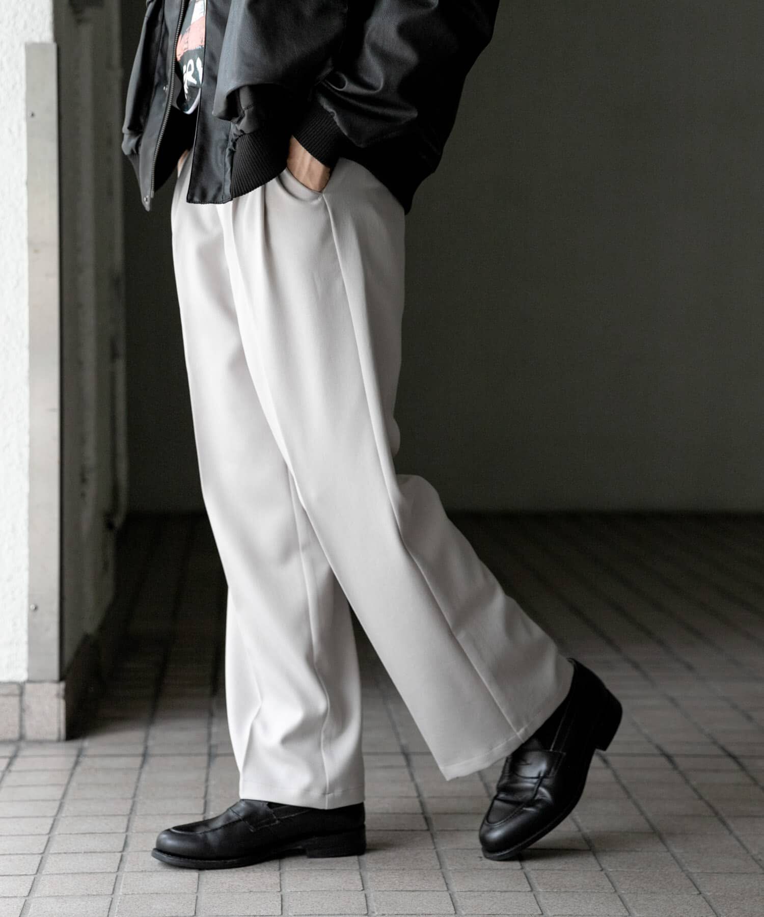 SENSE OF PLACE by URBAN RESEARCH「『セットアップ対応』ウールライクダブルタックワイドパンツ」|その他|