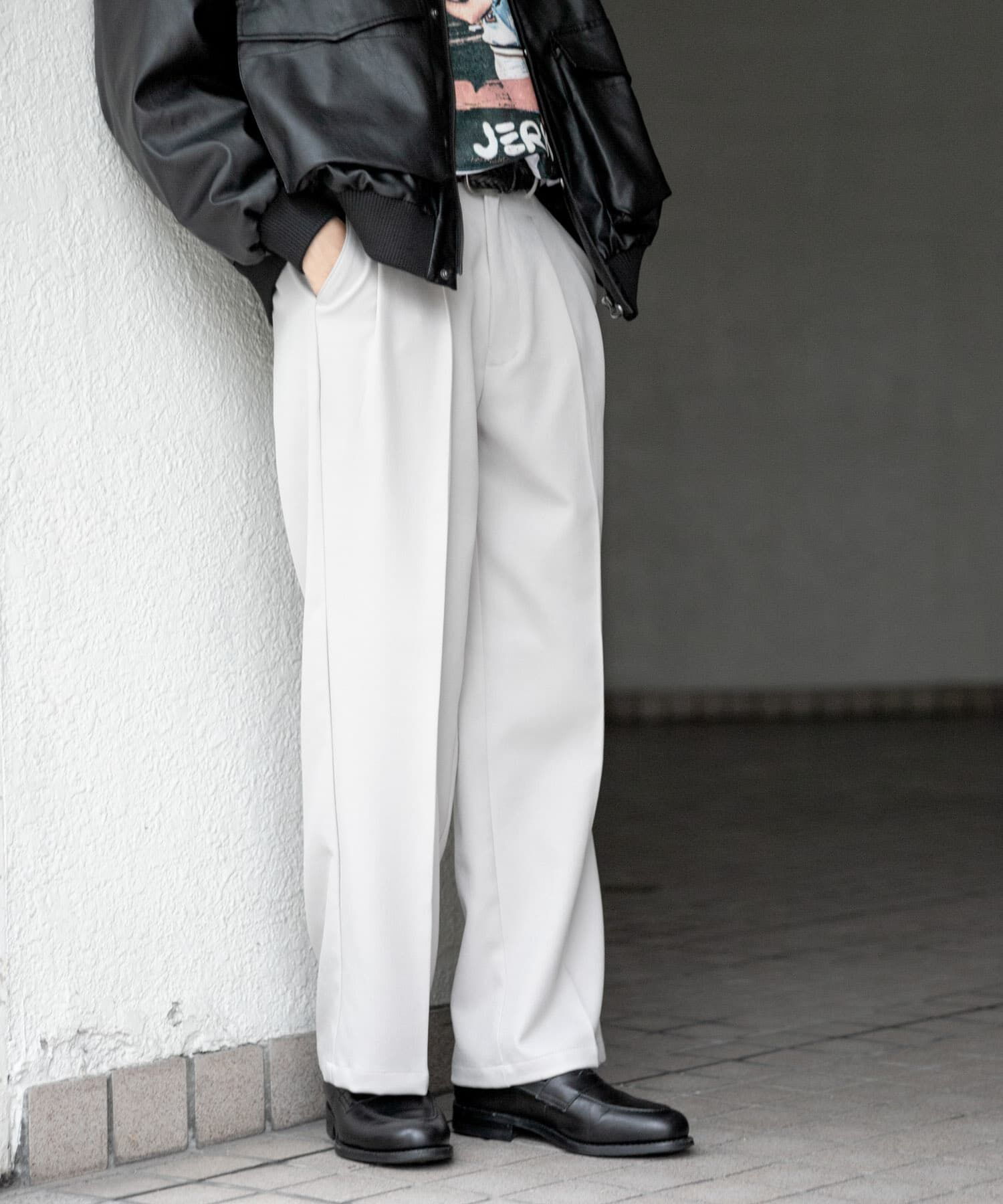 SENSE OF PLACE by URBAN RESEARCH「『セットアップ対応』ウールライクダブルタックワイドパンツ」|その他|