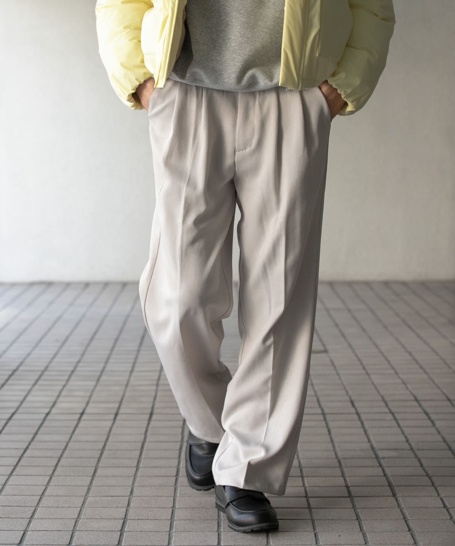 SENSE OF PLACE by URBAN RESEARCH「『セットアップ対応』ウールライクダブルタックワイドパンツ」|その他|