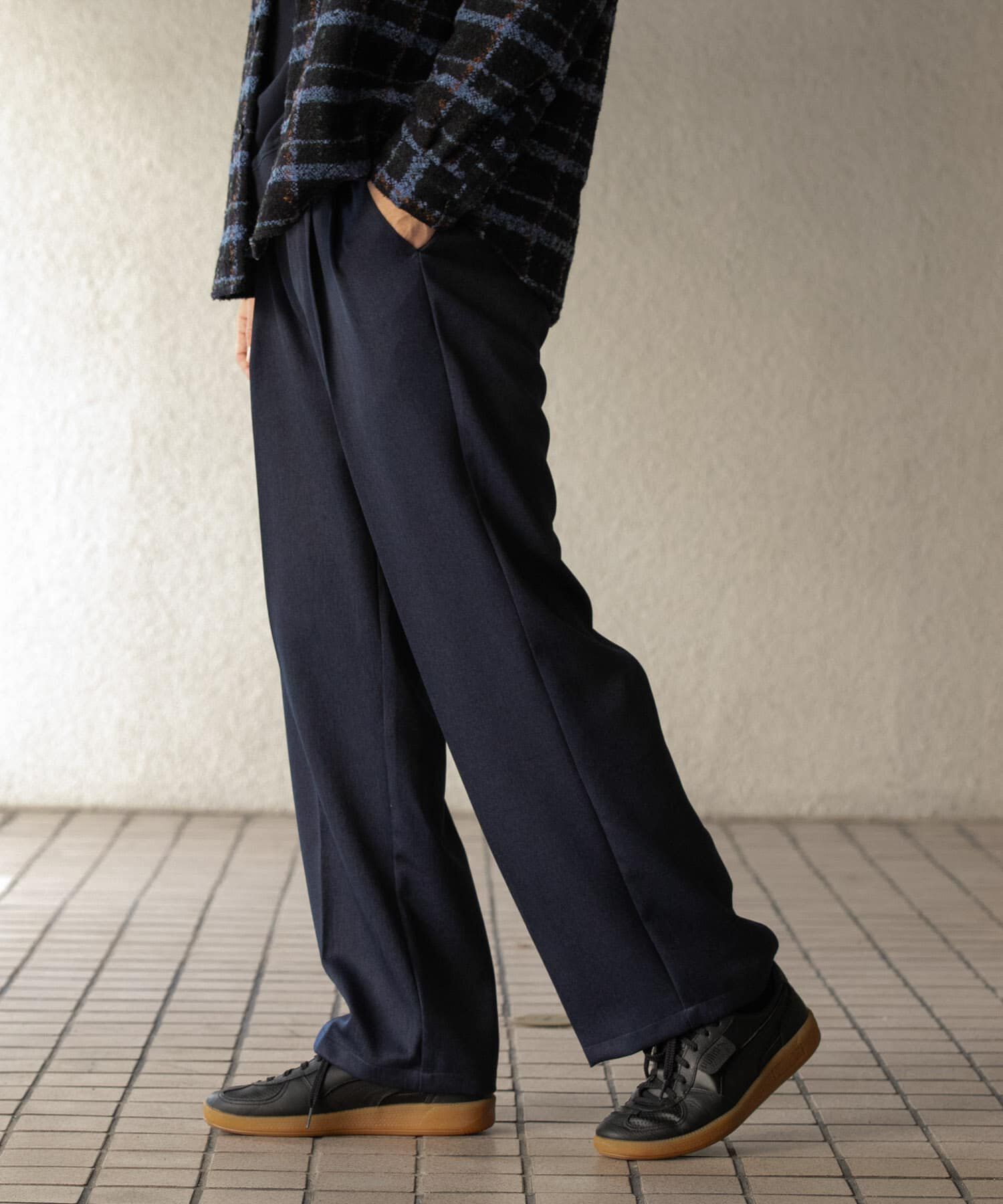 SENSE OF PLACE by URBAN RESEARCH「『セットアップ対応』ウールライクダブルタックワイドパンツ」|その他|