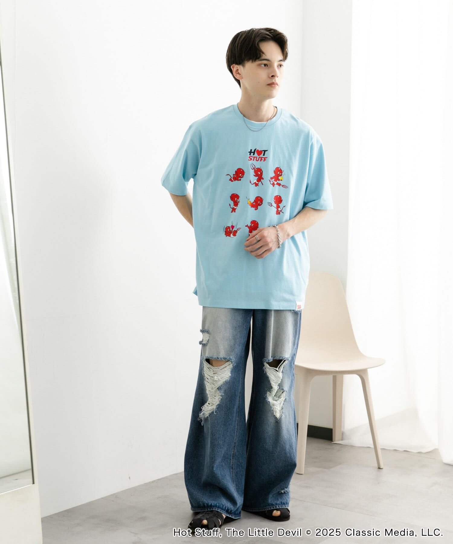 SENSE OF PLACE by URBAN RESEARCH「『別注』HOT STUFF&times;SENSE OF PLACE　 プリントTシャツ B」|Tシャツ・カットソー|