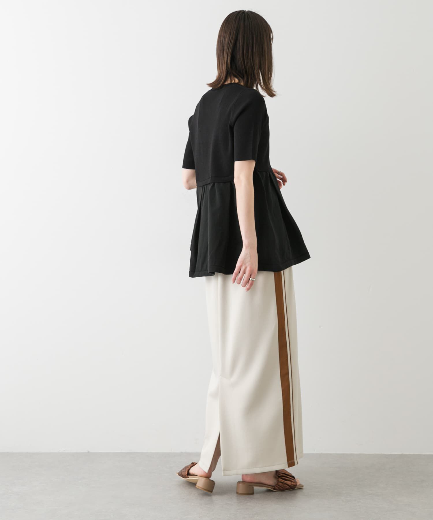 SENSE OF PLACE by URBAN RESEARCH「アシメペプラムセーター」|ニット・セーター|