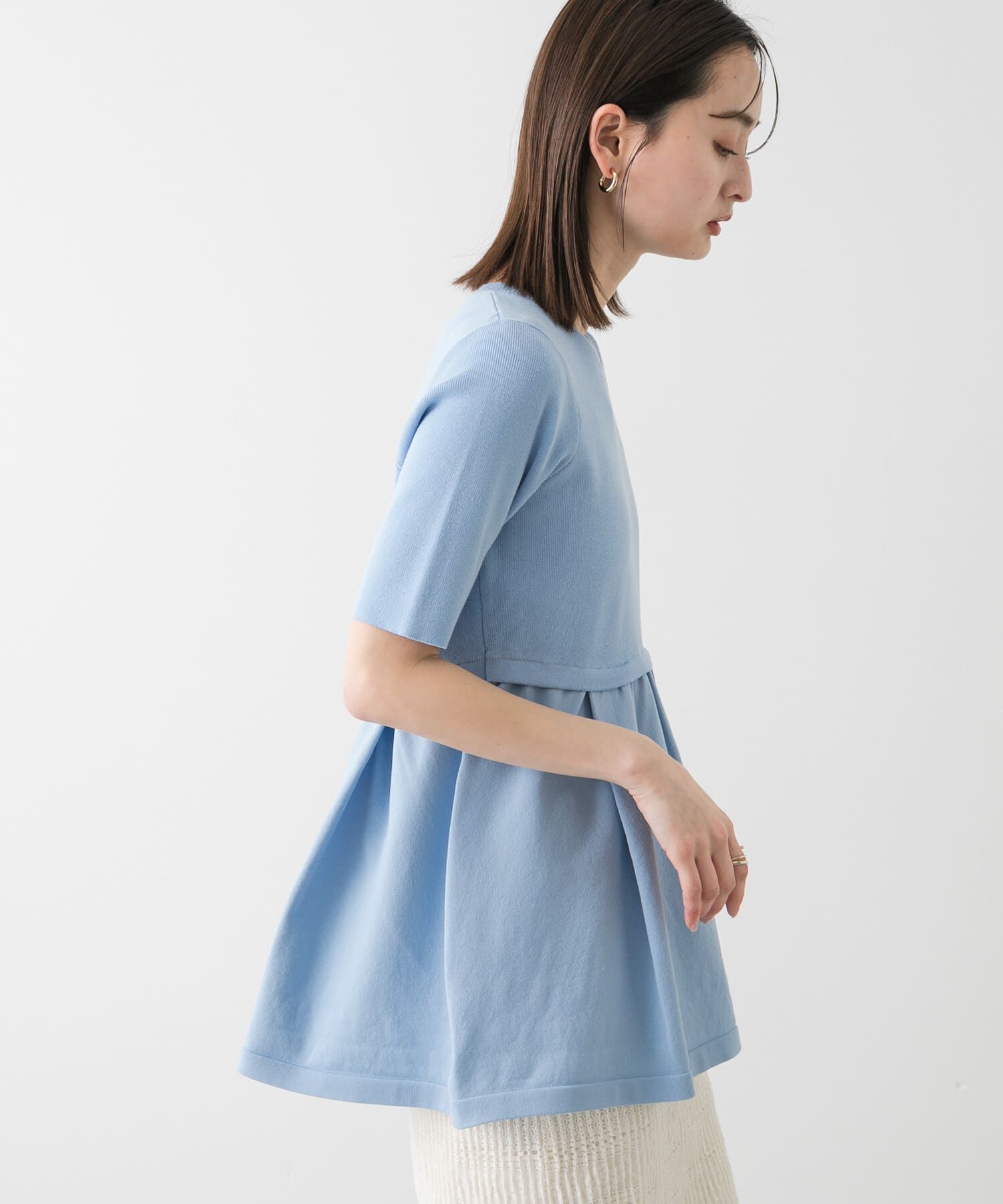 SENSE OF PLACE by URBAN RESEARCH「アシメペプラムセーター」|ニット・セーター|