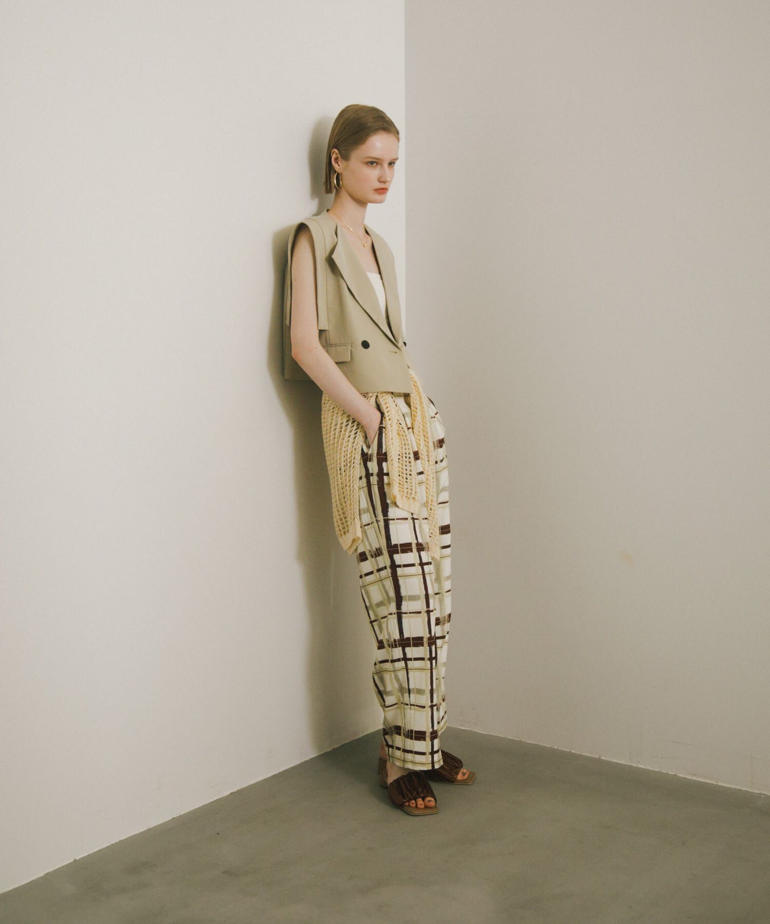 SENSE OF PLACE by URBAN RESEARCH「キーネックメッシュニット」|ニット・セーター|