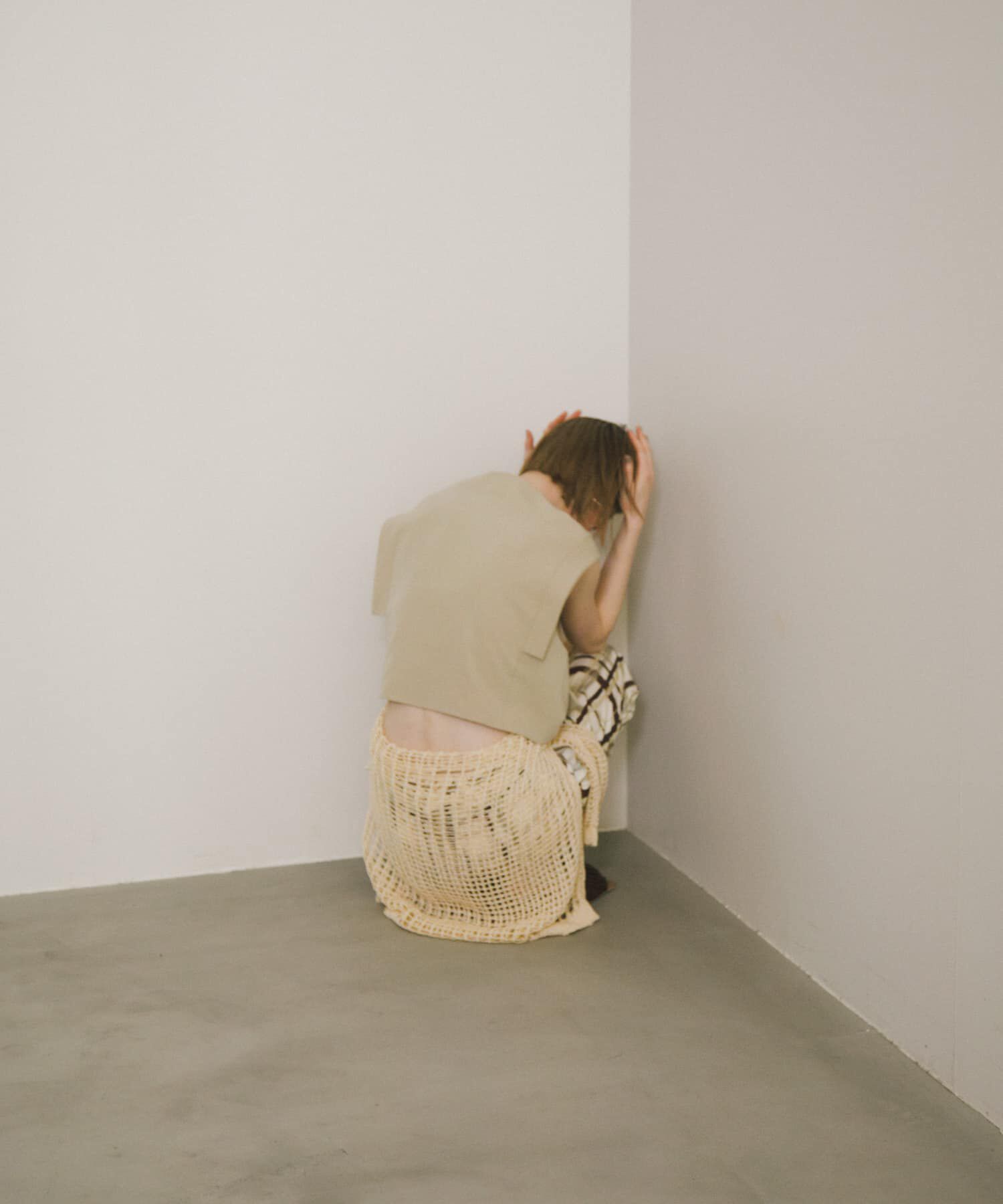 SENSE OF PLACE by URBAN RESEARCH「キーネックメッシュニット」|ニット・セーター|