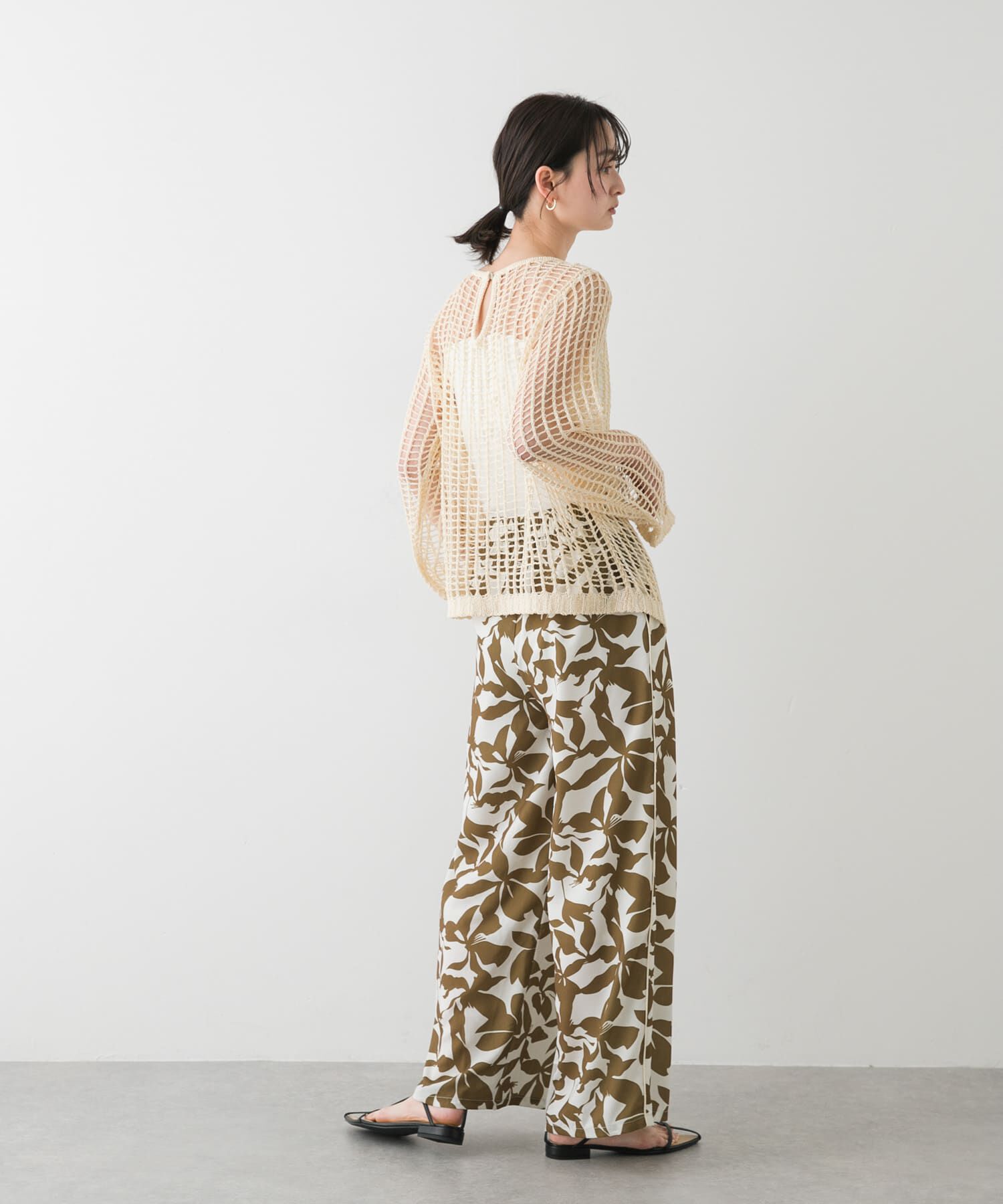 SENSE OF PLACE by URBAN RESEARCH「キーネックメッシュニット」|ニット・セーター|