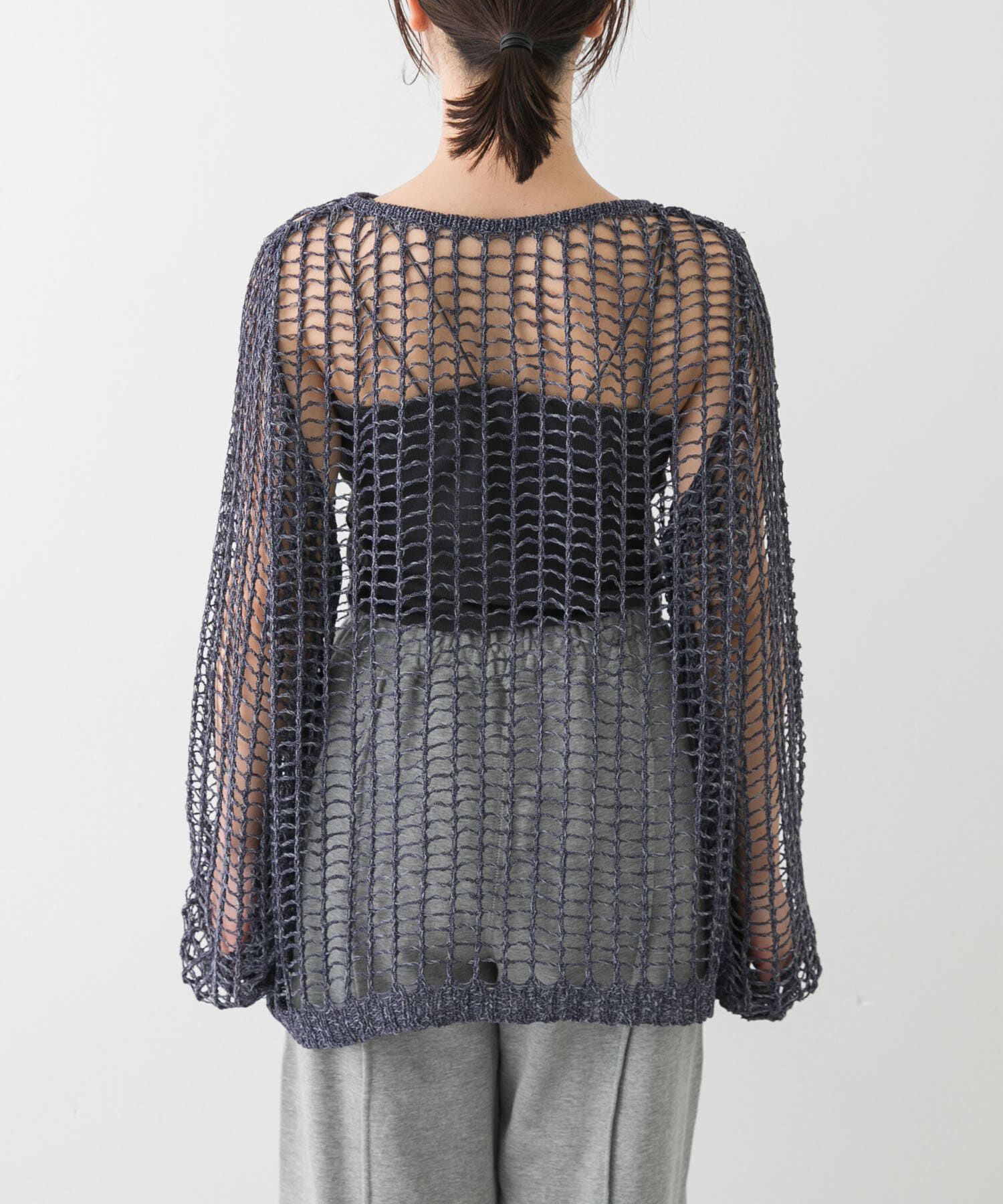 SENSE OF PLACE by URBAN RESEARCH「キーネックメッシュニット」|ニット・セーター|