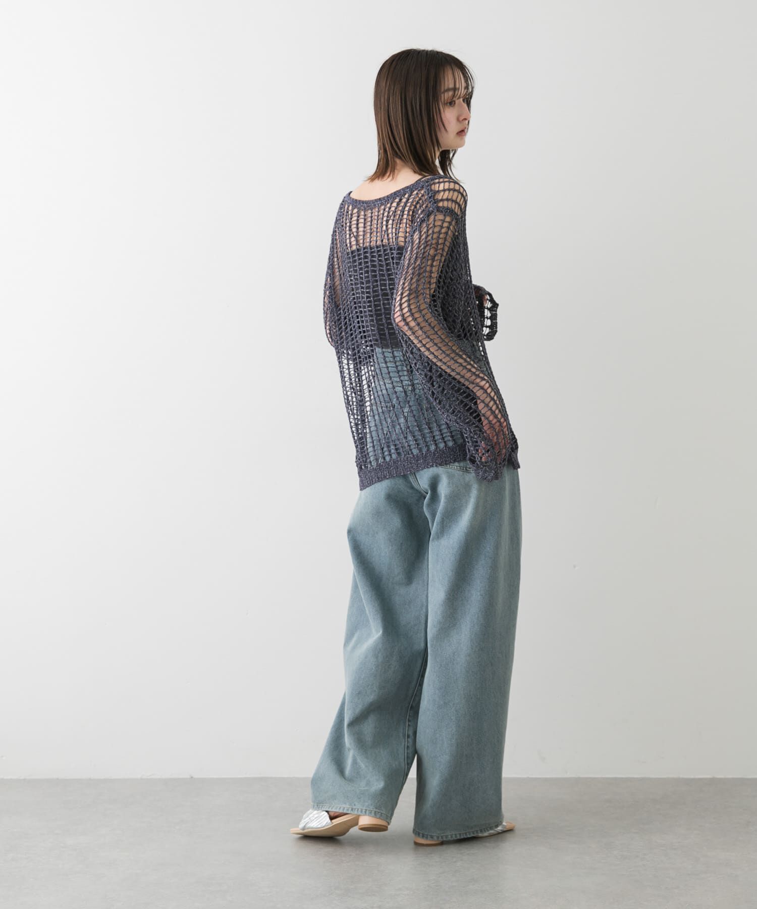 SENSE OF PLACE by URBAN RESEARCH「キーネックメッシュニット」|ニット・セーター|