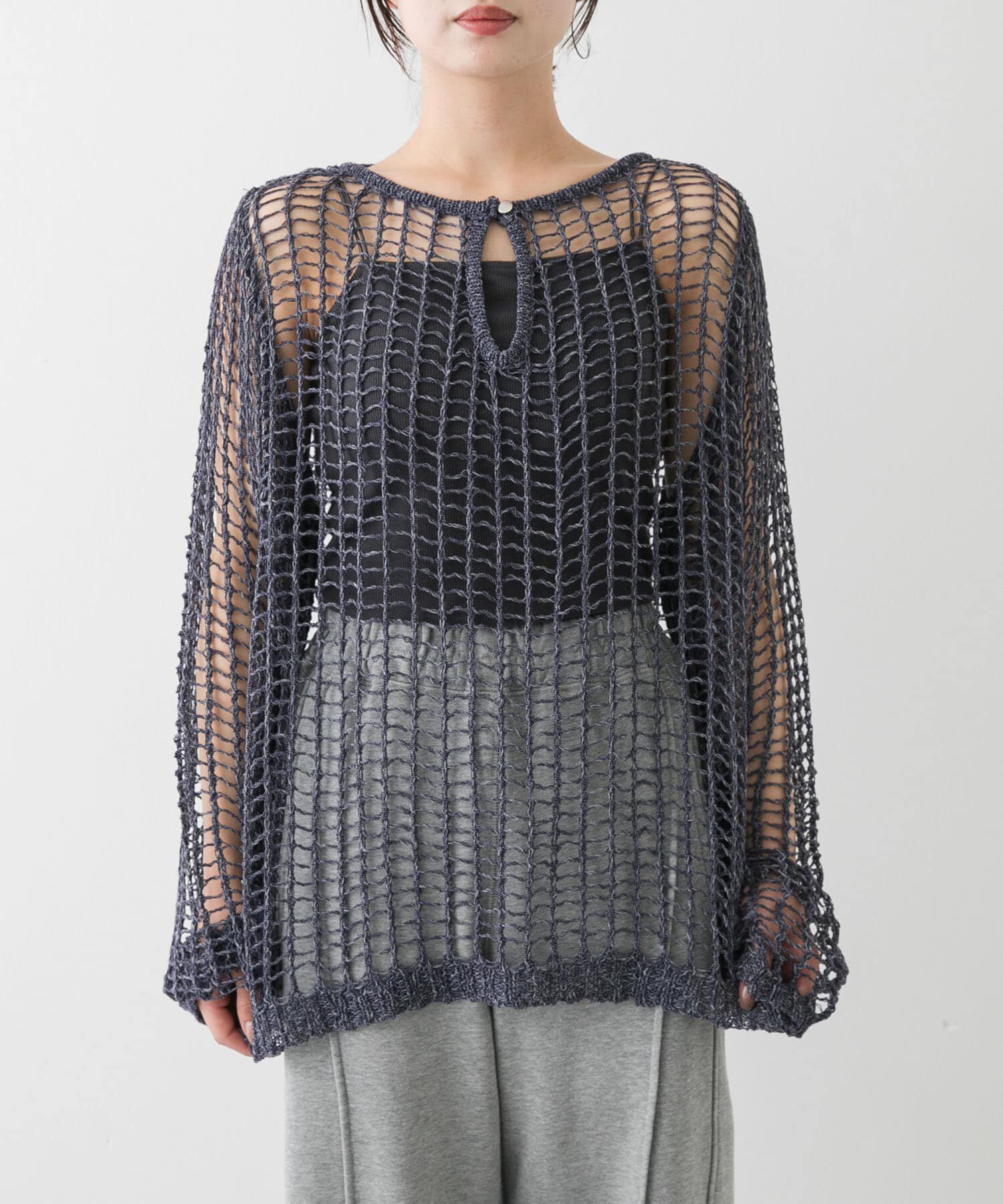 SENSE OF PLACE by URBAN RESEARCH「キーネックメッシュニット」|ニット・セーター|