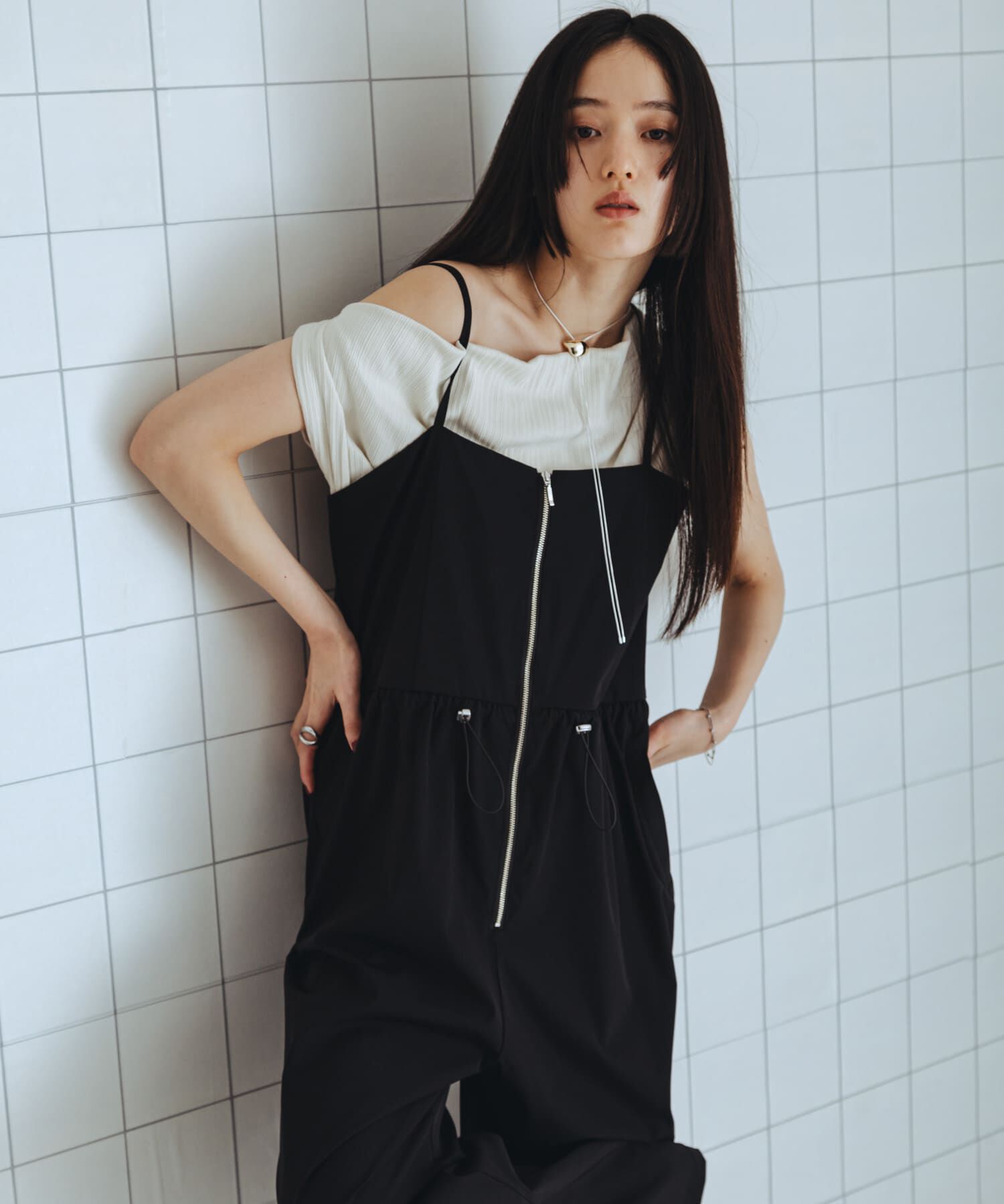 SENSE OF PLACE by URBAN RESEARCH「撥水UVカットウエストドローオールインワン」|スカート|