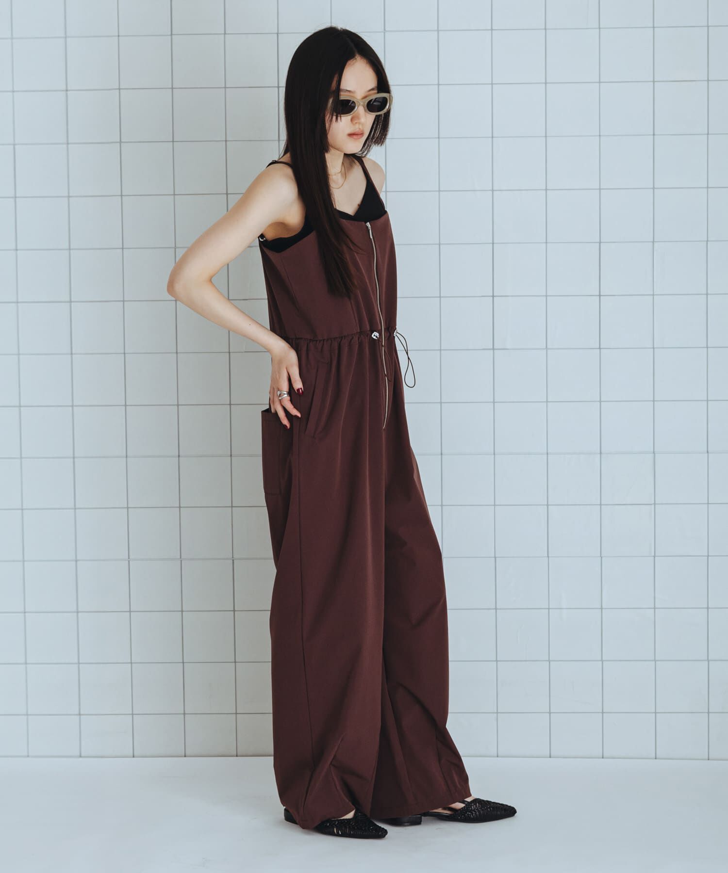 SENSE OF PLACE by URBAN RESEARCH「撥水UVカットウエストドローオールインワン」|スカート|