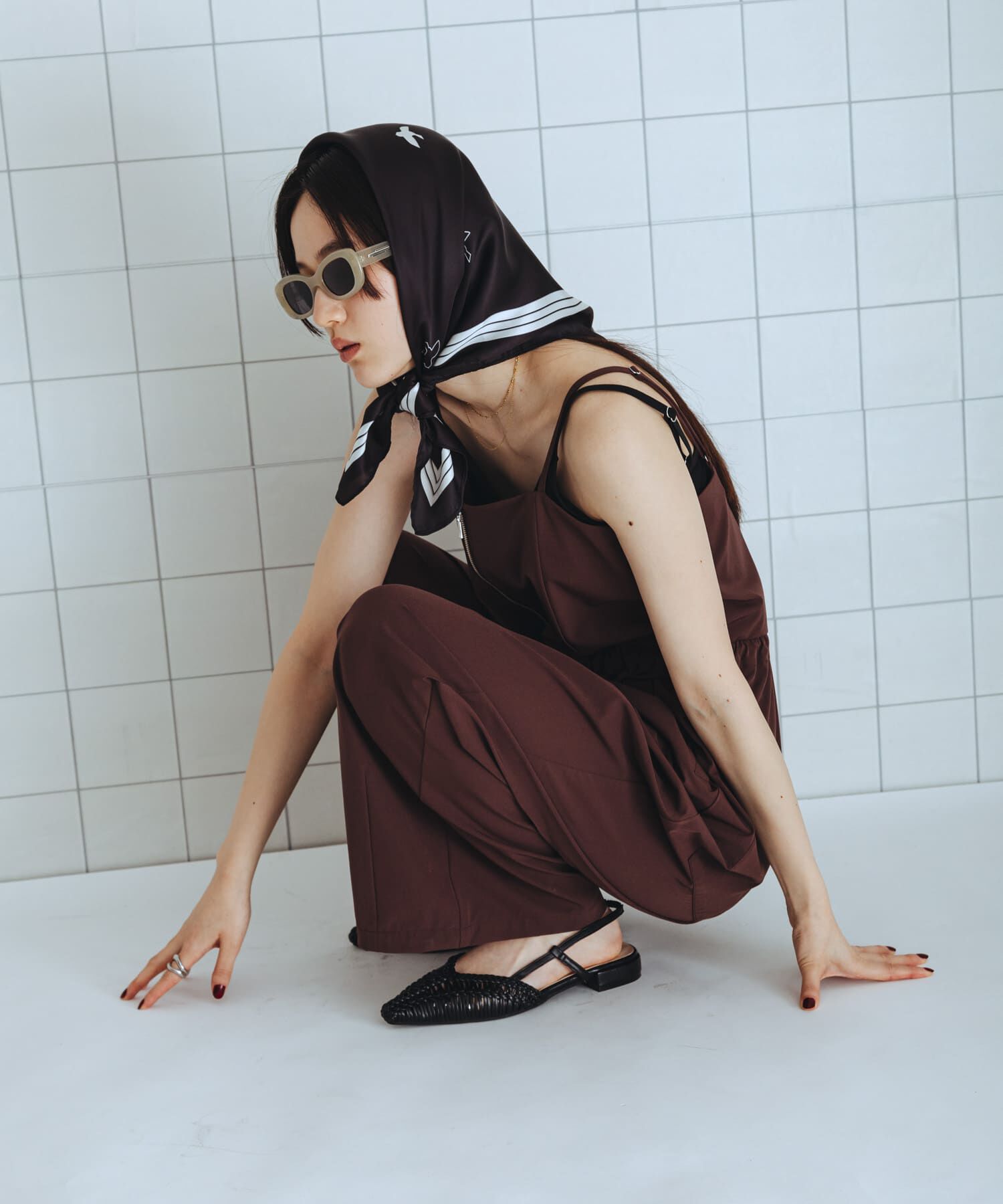 SENSE OF PLACE by URBAN RESEARCH「撥水UVカットウエストドローオールインワン」|スカート|