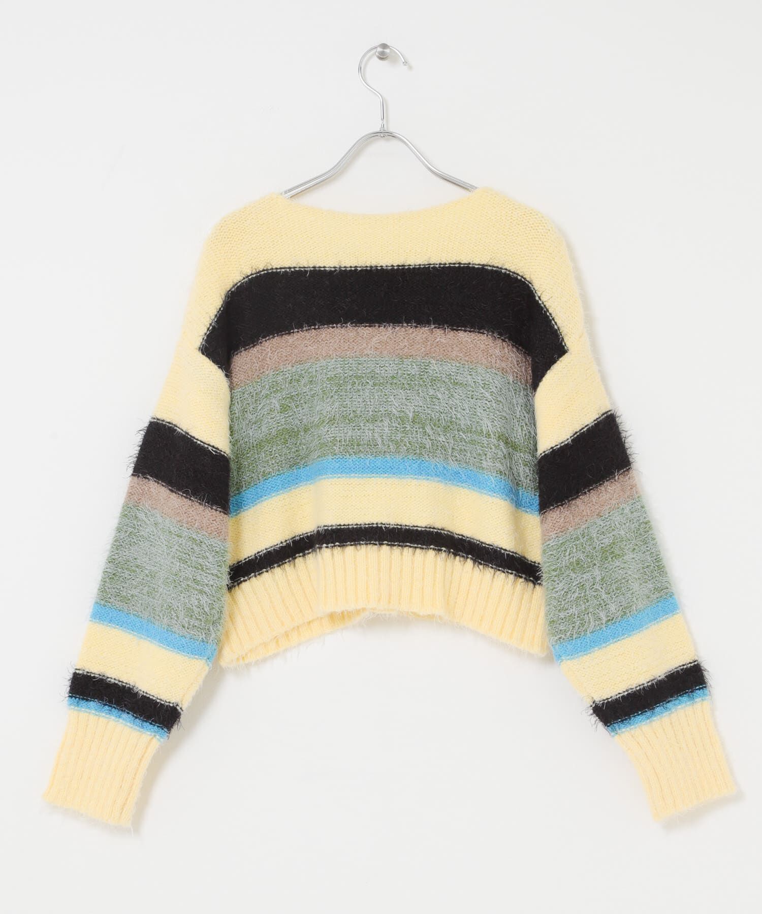 SENSE OF PLACE by URBAN RESEARCH「『洗濯可』シャギーハイショクボーダーニット」|ニット・セーター|