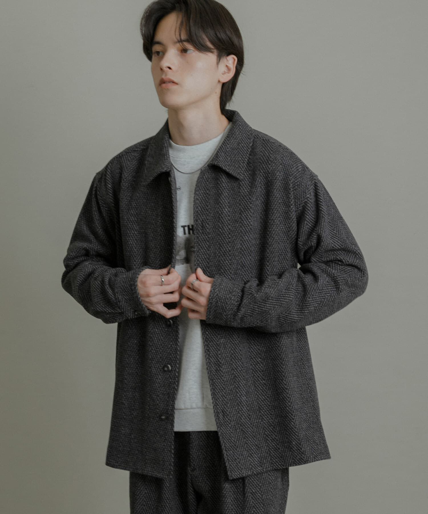 SENSE OF PLACE by URBAN RESEARCH「スライバーライクヘリンボーンシャツ」|シャツ・ブラウス|