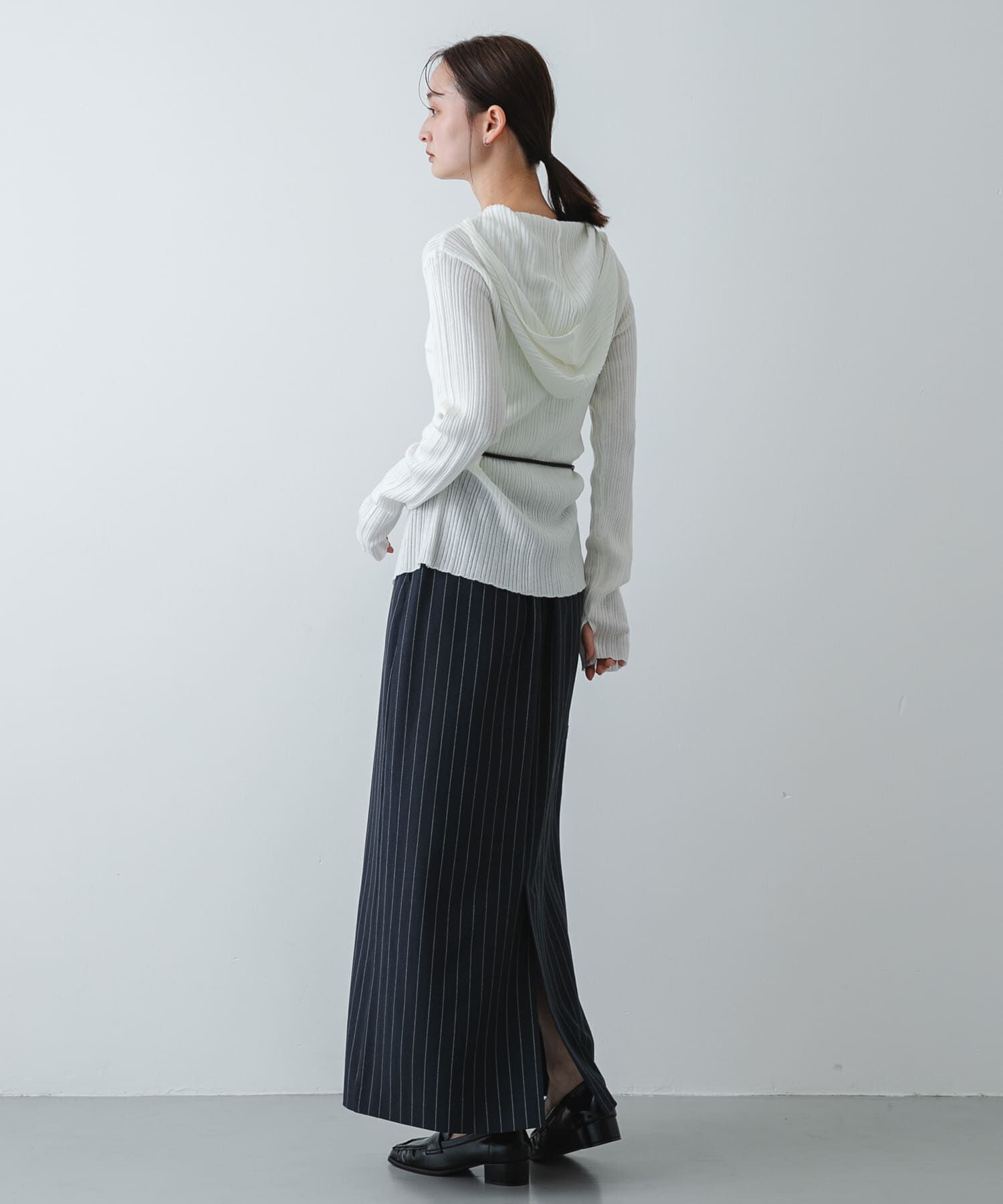 SENSE OF PLACE by URBAN RESEARCH「『洗濯可』マルチリブニットフーディー」|ニット・セーター|