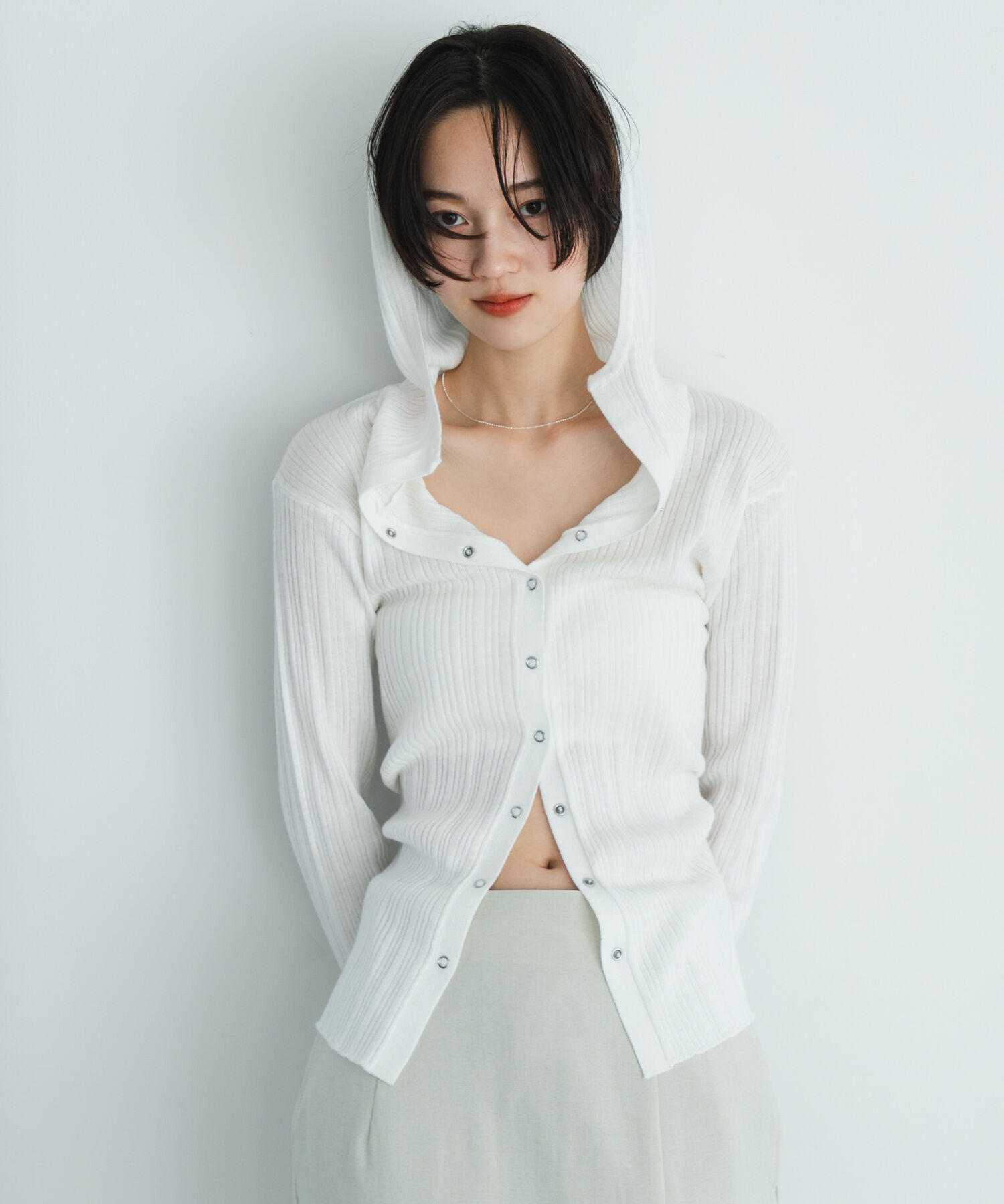 SENSE OF PLACE by URBAN RESEARCH「『洗濯可』マルチリブニットフーディー」|ニット・セーター|