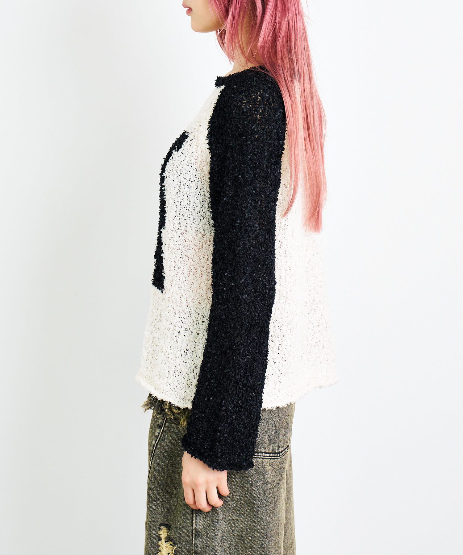 SENSE OF PLACE by URBAN RESEARCH「ANNA SUI NYC　フラッグヤーンANニットプルオーバー」|ニット・セーター|