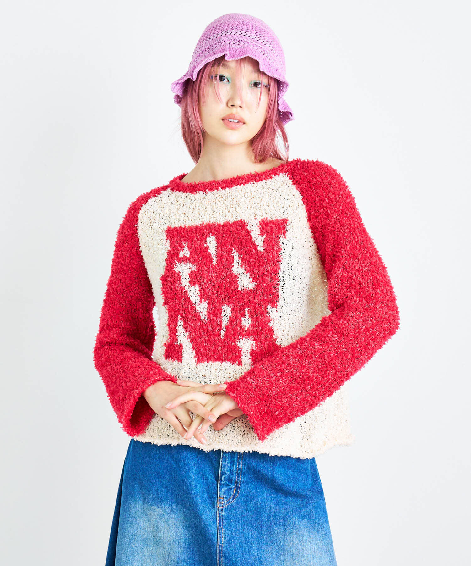 SENSE OF PLACE by URBAN RESEARCH「ANNA SUI NYC　フラッグヤーンANニットプルオーバー」|ニット・セーター|